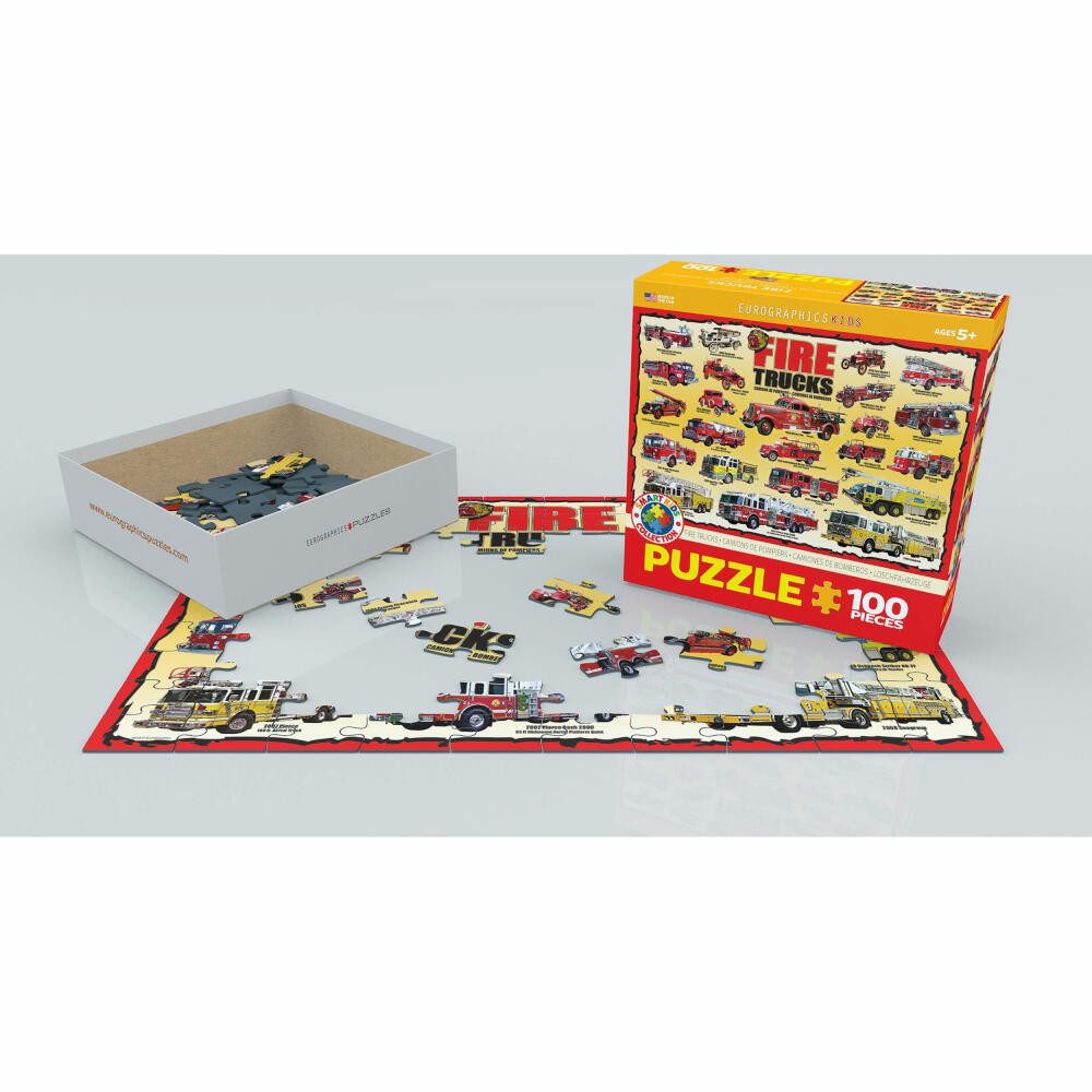 EUROGRAPHICS Puzzle Feuerwehrautos, 100 Puzzleteile