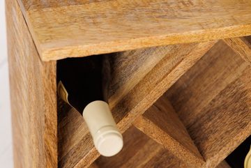 riess-ambiente Weinregal CUBUS 40cm braun, Einzelartikel 1-tlg., Wohnzimmer · Massivholz · stehend · Handmade · Landhaus