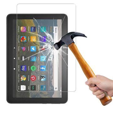 Lobwerk Tablet-Hülle 2in1 Set (Hülle + Glas) für Amazon Fire 10 / 10 Plus 11. Gen 2021 10.1, Wake & Sleep Funktion, Sturzdämpfung, Aufstellfunktion