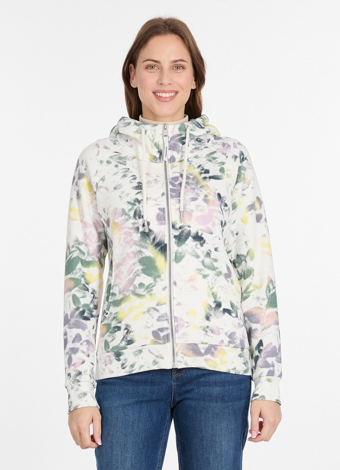 Ragwear Kapuzensweatjacke Damen Fllawia Print günstig online kaufen