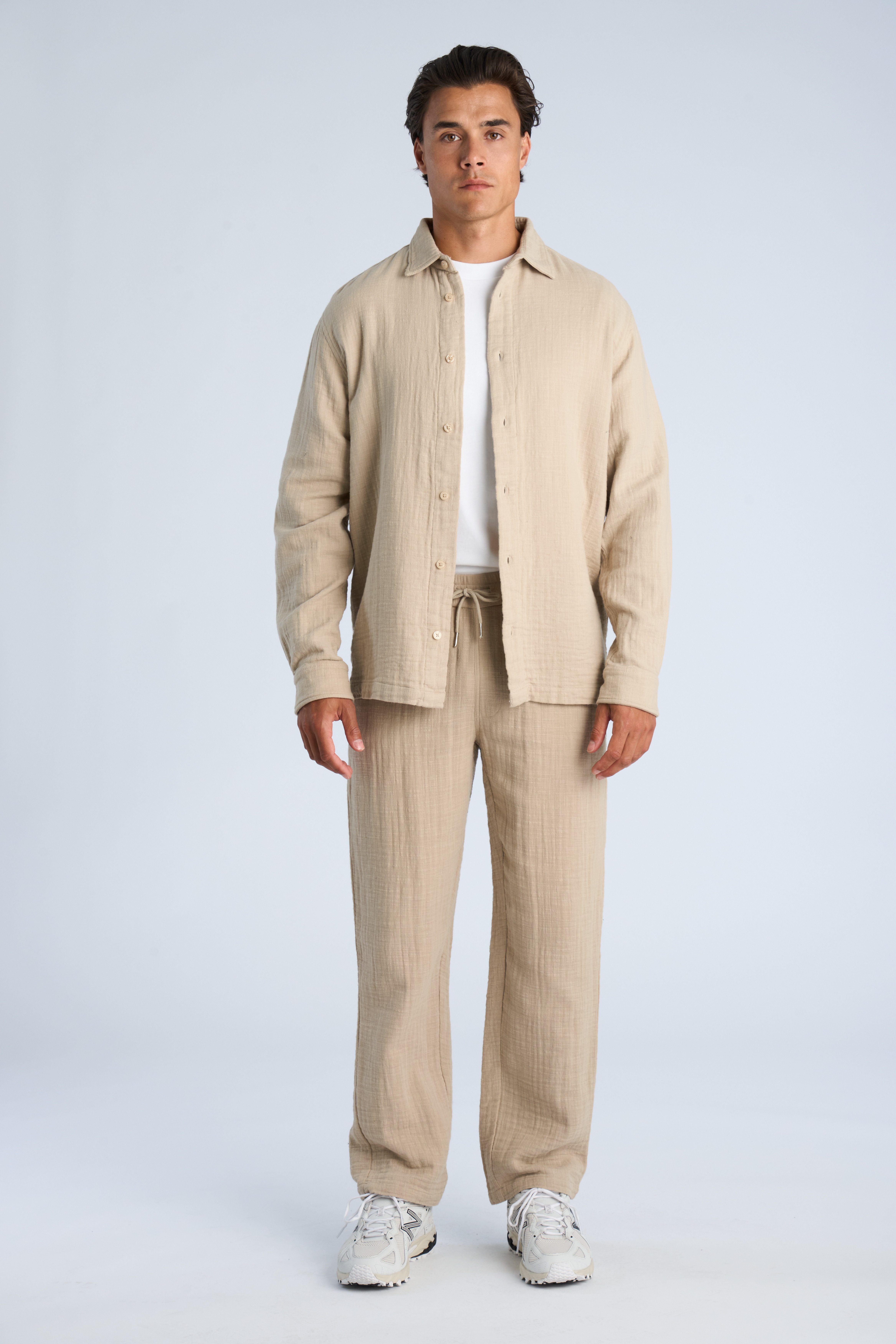 LINDBERGH Stoffhose Sommerhose in Leinen-Optik und mit Gummizug - Weiter Schnitt – Bild 3 von 3