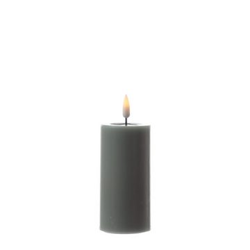 Deluxe Homeart LED-Kerze Mia Deluxe Echtwachs flackernde Flamme H: 10cm D: 5cm salbeigrün (1-tlg)