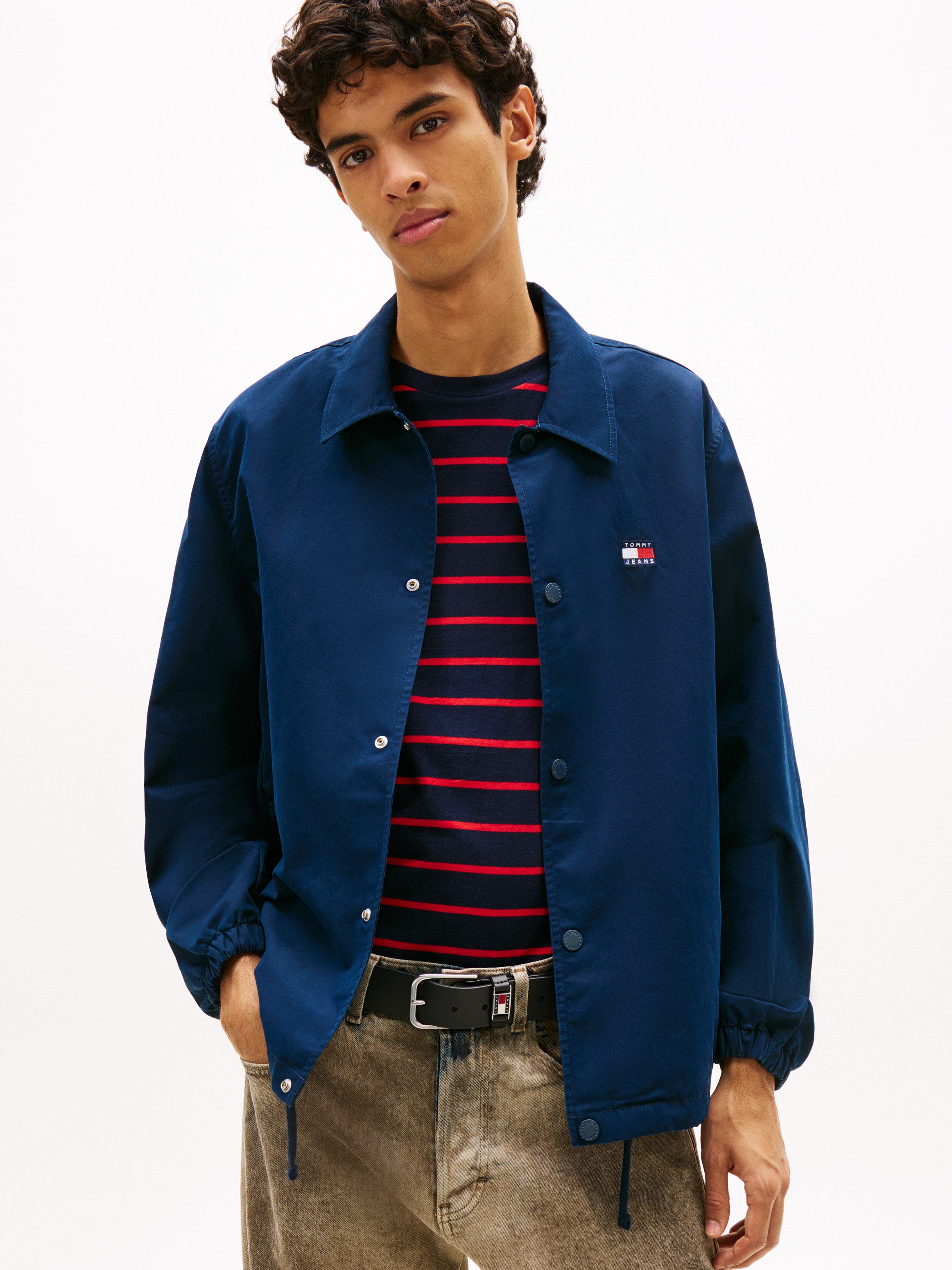 Tommy Jeans Hemdjacke TJM SPORT OVERSHIRT Regular fit mit Knopfleiste