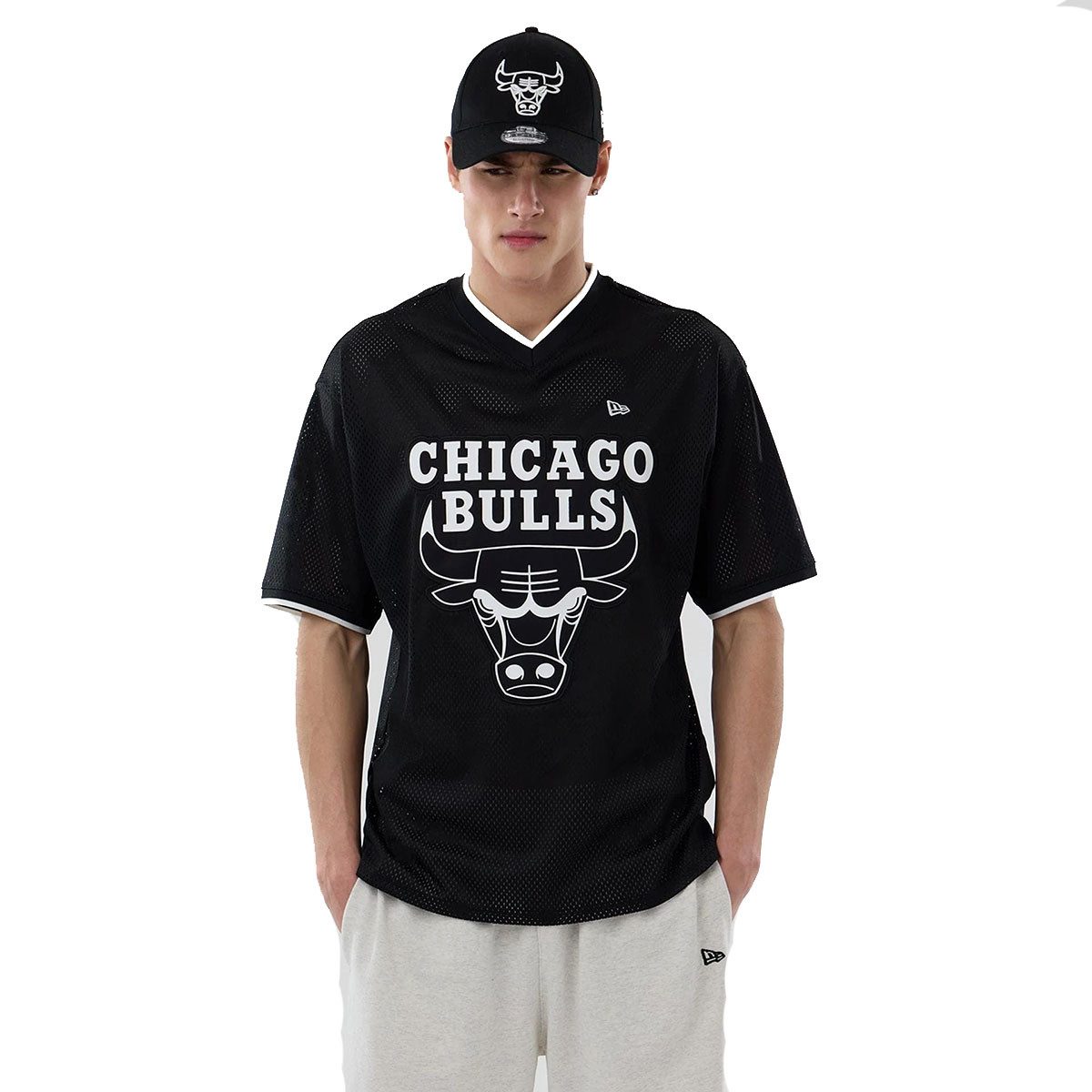 New Era T-Shirt Mesh Oversized NBA Chicago Bulls Logo