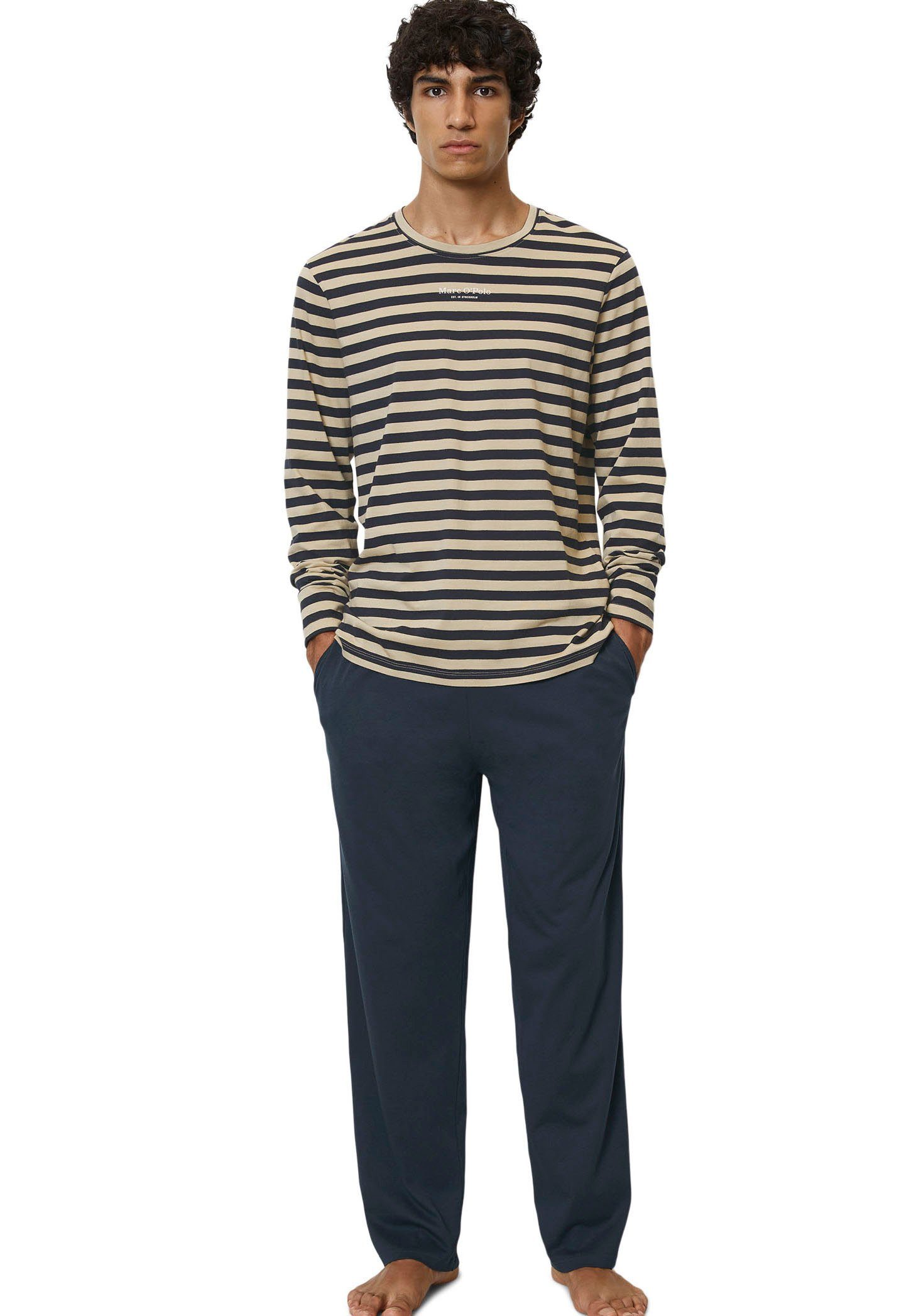 Marc O'Polo Pyjama Mix & Match Cotton (Set, 2 tlg) mit Markenlogo auf der B günstig online kaufen