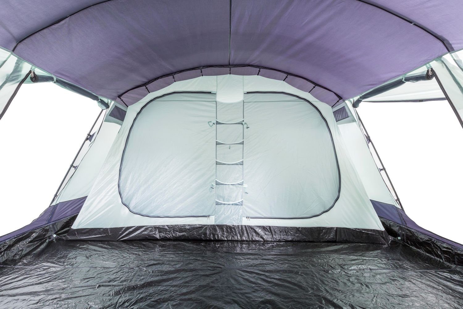 CampFeuer Tunnelzelt Zelt 6 / Wassersäule, 6 Personen, mm Dunkelblau 5000 XtraL Grau, für Personen