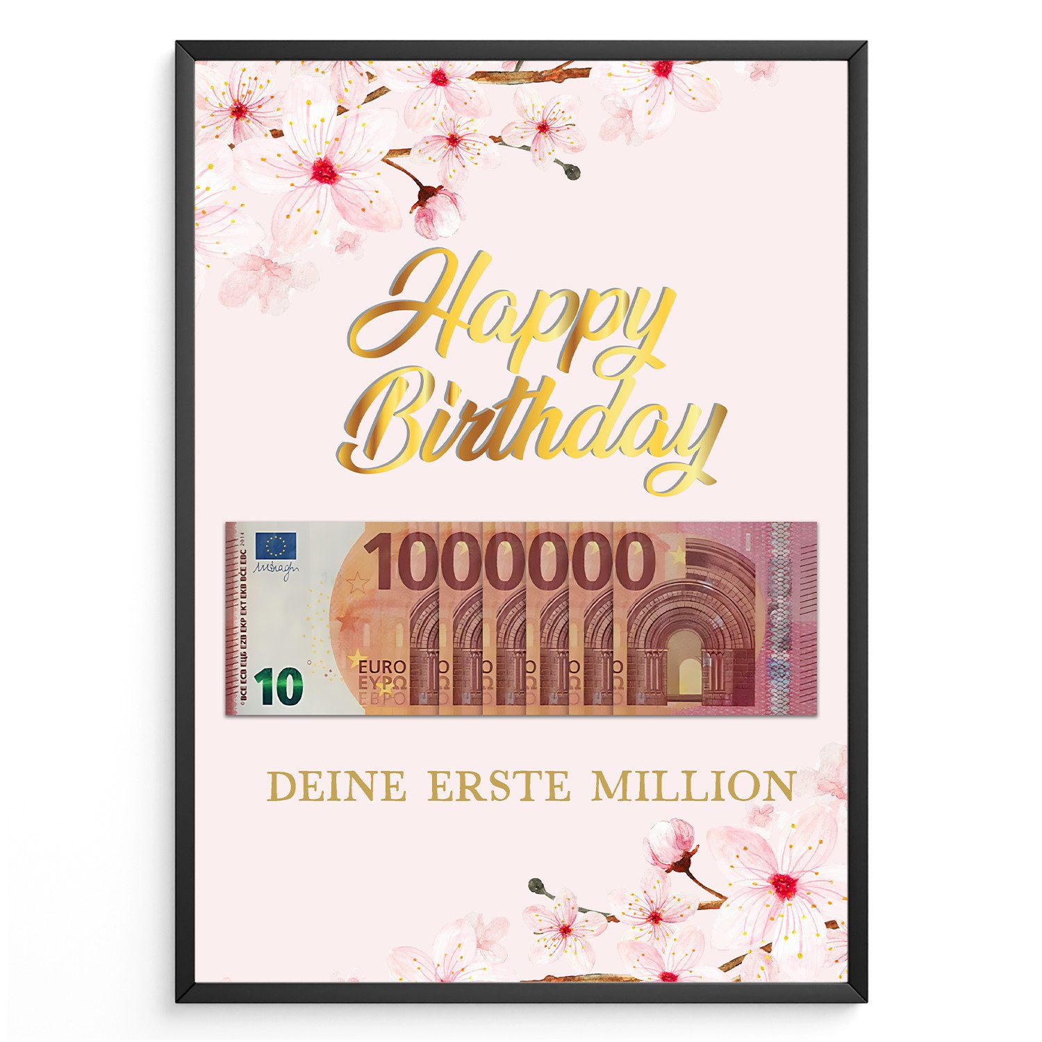 Tigerlino Poster Geldgeschenk Geburtstag Frauen Million Lustig Freundin Geschenkidee