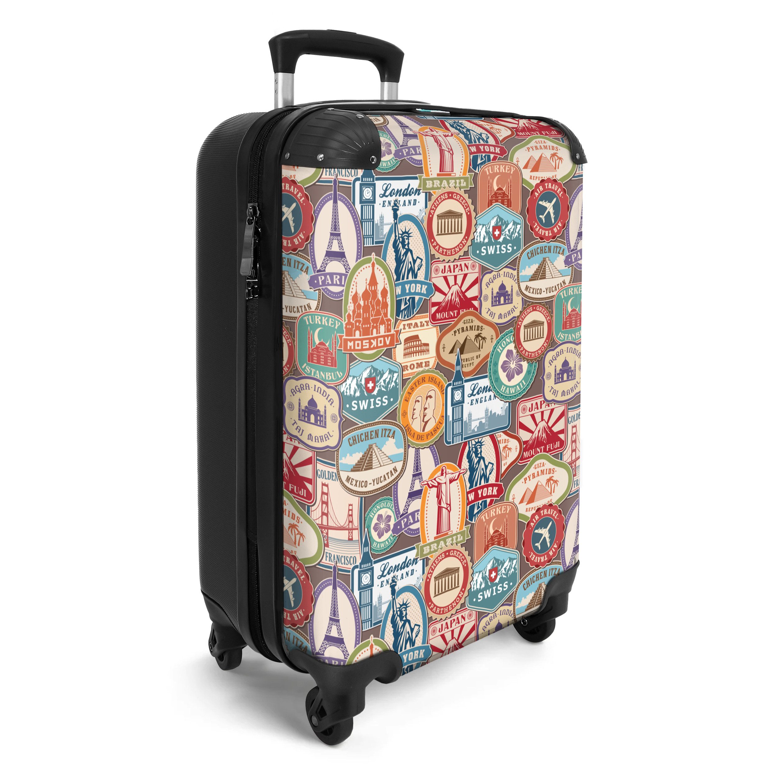 NoBoringSuitcases.com© Hartschalen-Trolley Reisen - Muster - günstig online kaufen