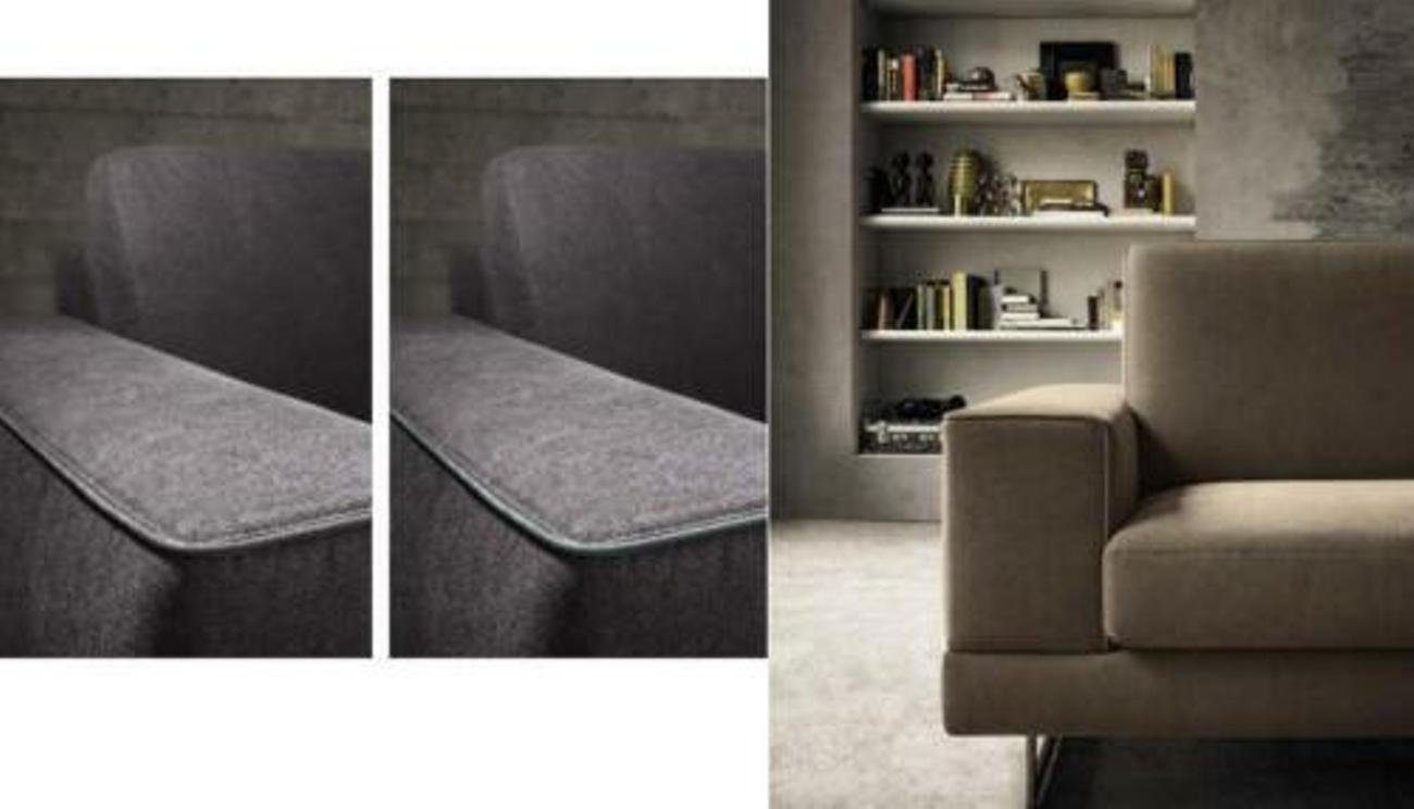 Polster JVmoebel Made Möbel in Europe Modernes Wohnzimmer Couch, Schwarzes 3-Sitzer Textilsofa