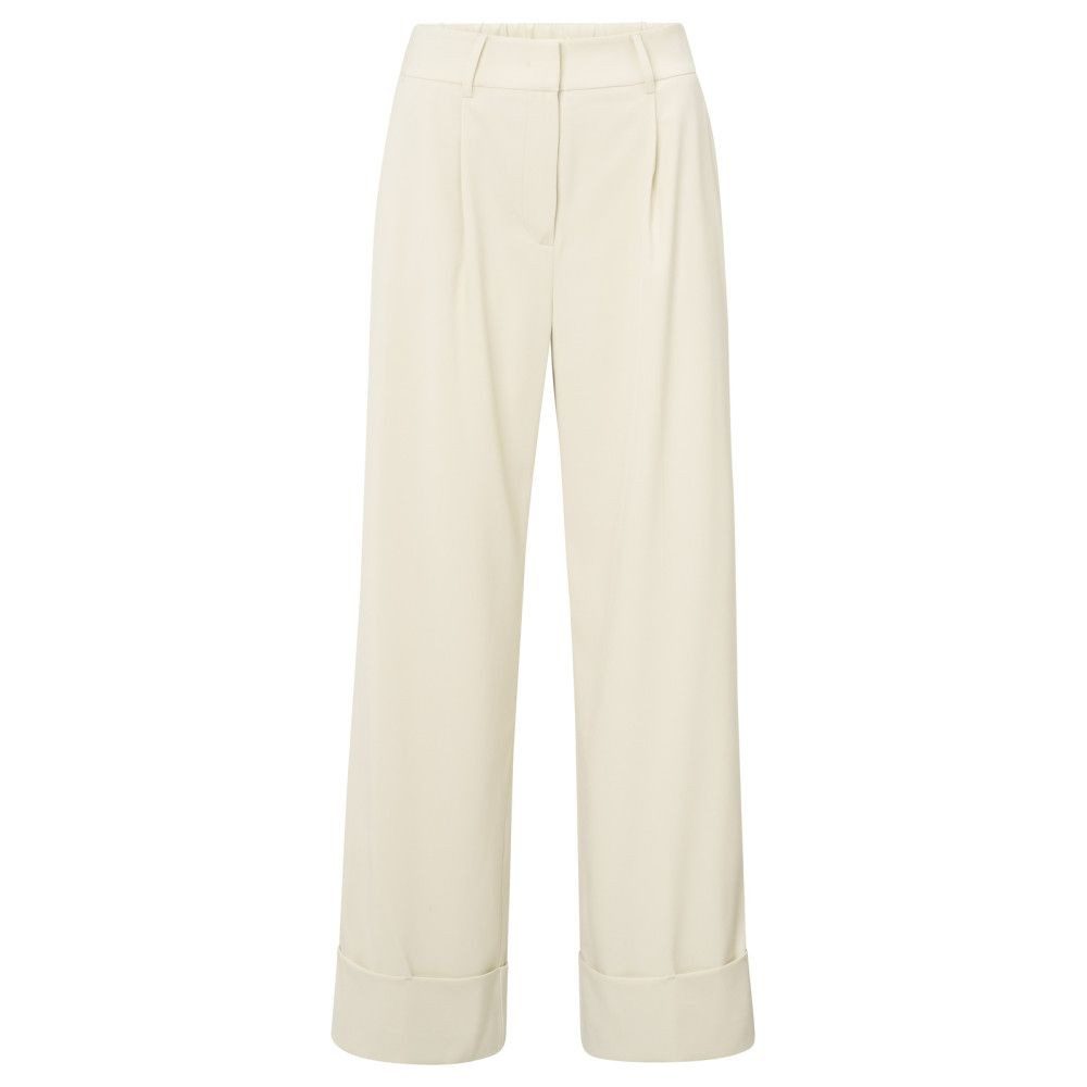 YAYA Stoffhose Hose mit Bundfalten und umgeschlagenen Beinabschlüssen günstig online kaufen