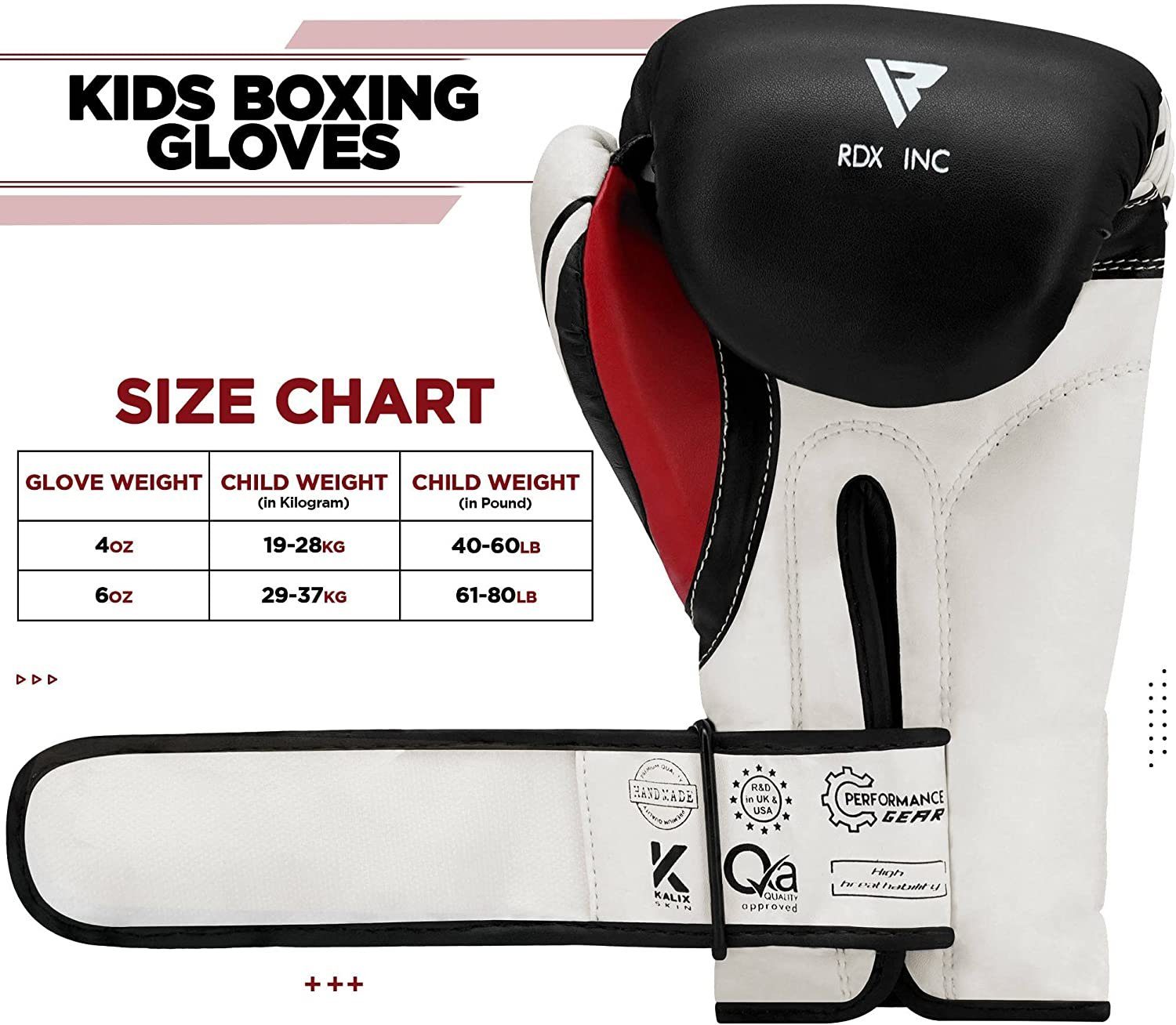 Kampf Sparring Kinderboxhandschuhe Kinder Sports MMA RDX Boxhandschuhe,Muay white RDX Kickboxen Thai