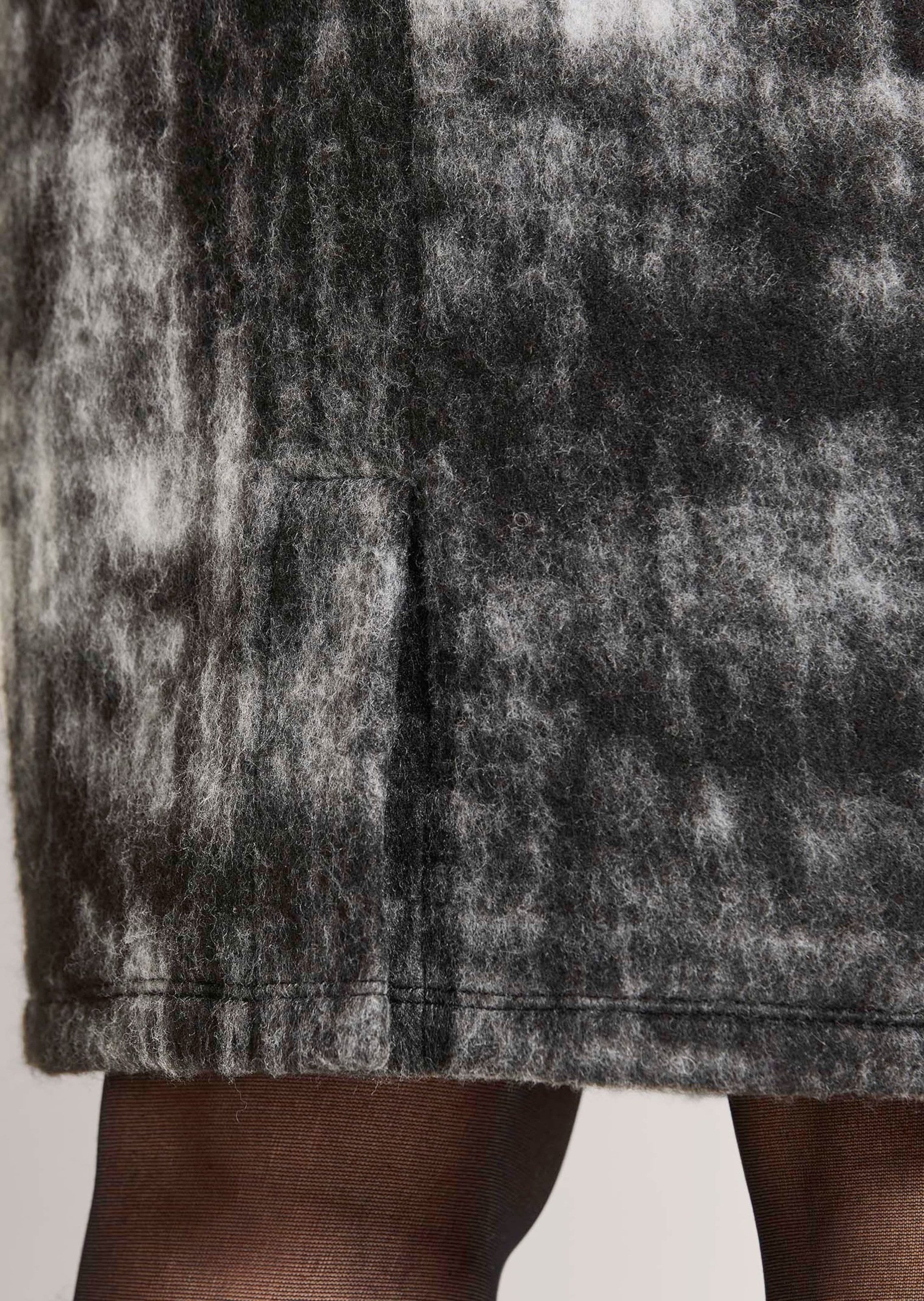 MADELEINE Bleistiftrock Bleistiftrock aus Woll-Jacquard Bundlose Form, grafisches Muster & Gehschlitz hinten – Bild 4 von 5