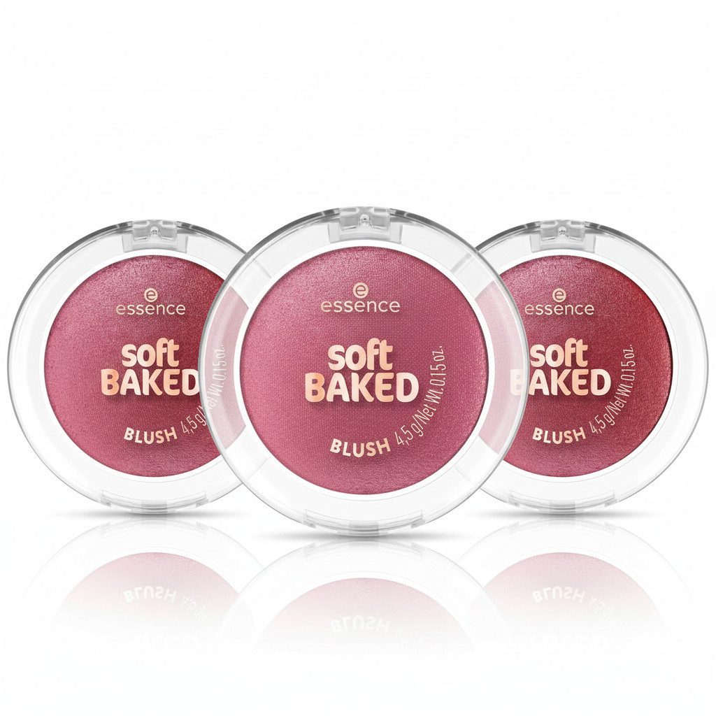 Essence Rouge SOFT BAKED BLUSH, 3-tlg., für einen soften, strahlenden Glow