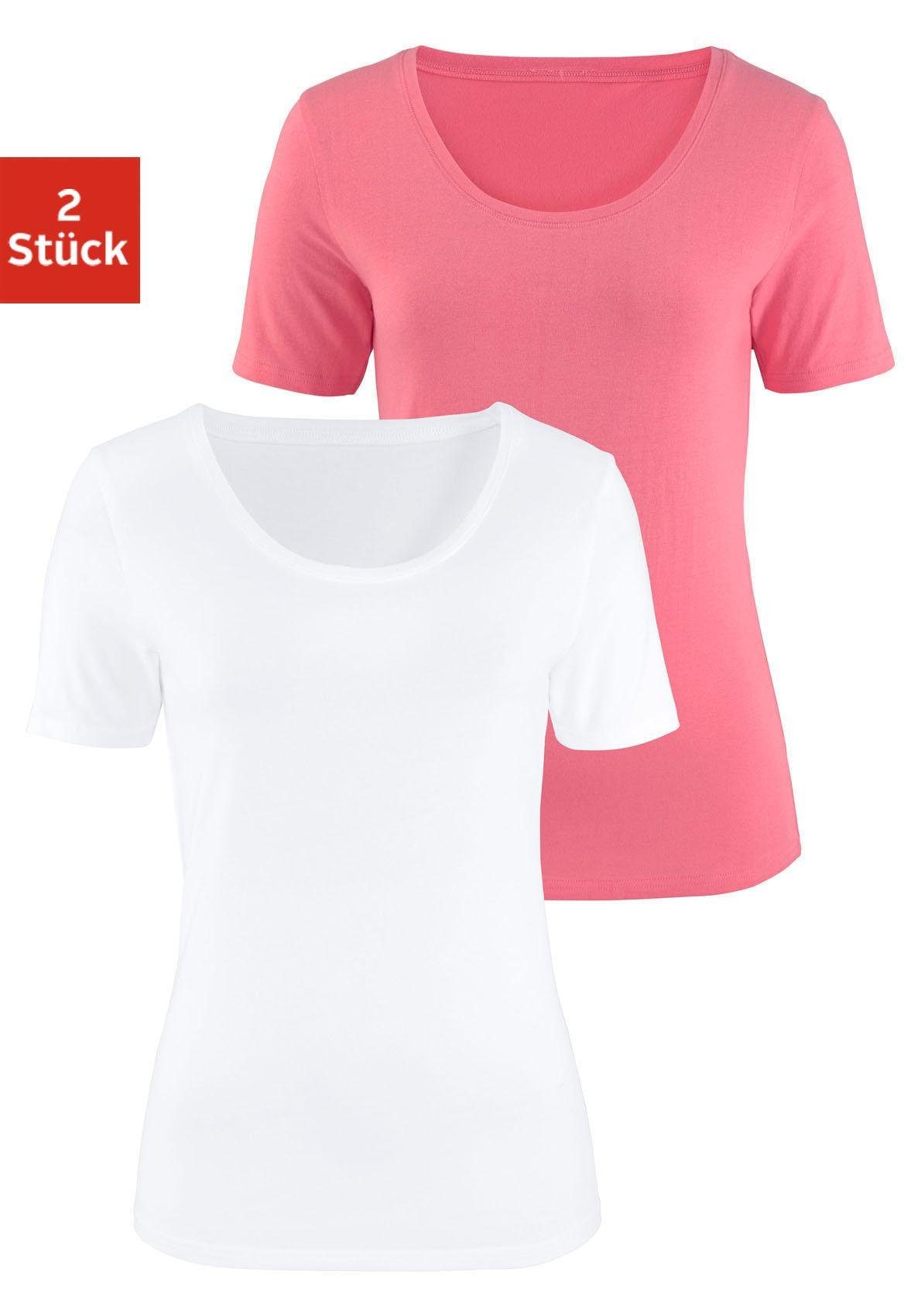 T-Shirt aus elastischer Baumwoll-Qualität