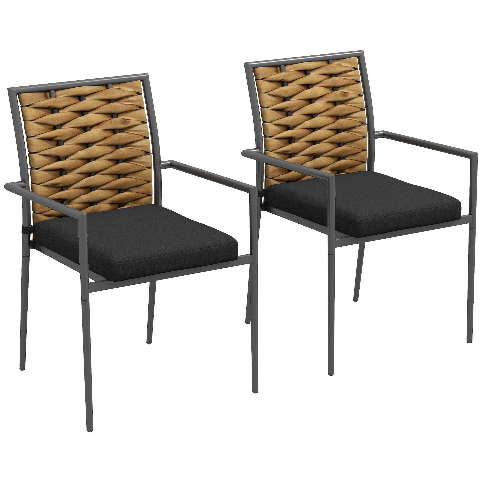 MC Star Gartenstuhl 2er-Set Gartenstühle Outdoor-Stühle günstig online kaufen