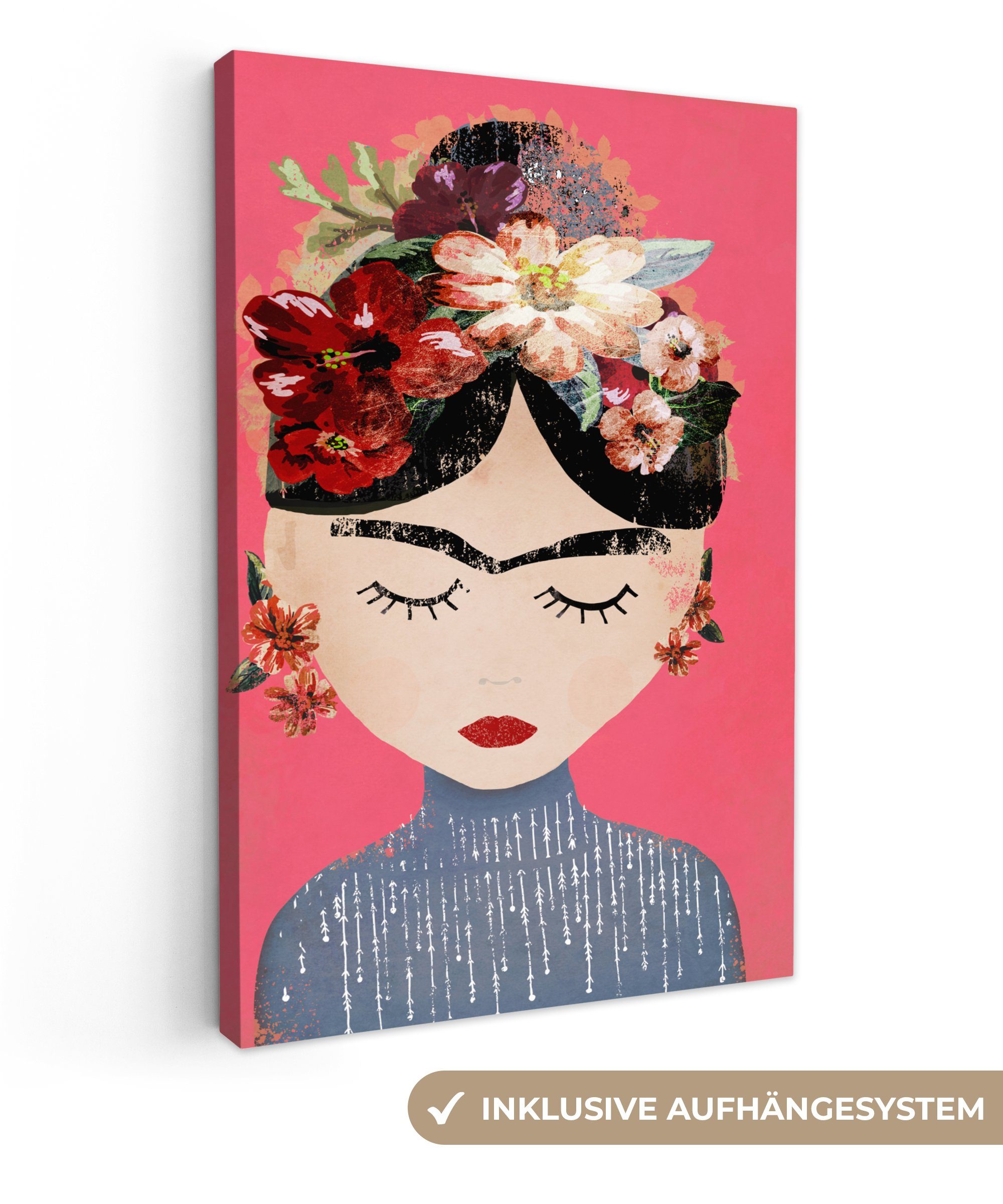 OneMillionCanvasses® Leinwandbild Frida Kahlo - Frau günstig online kaufen