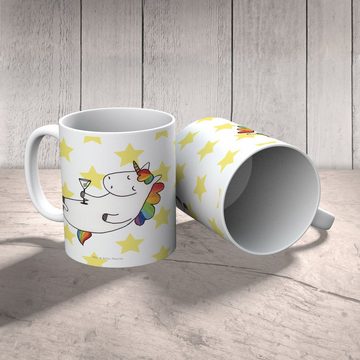Mr. & Mrs. Panda Tasse Einhorn Cocktail - Weiß - Geschenk, Sekt, Caipirinha, Unicorn, Teetas, Keramik, Einzigartiges Botschaft