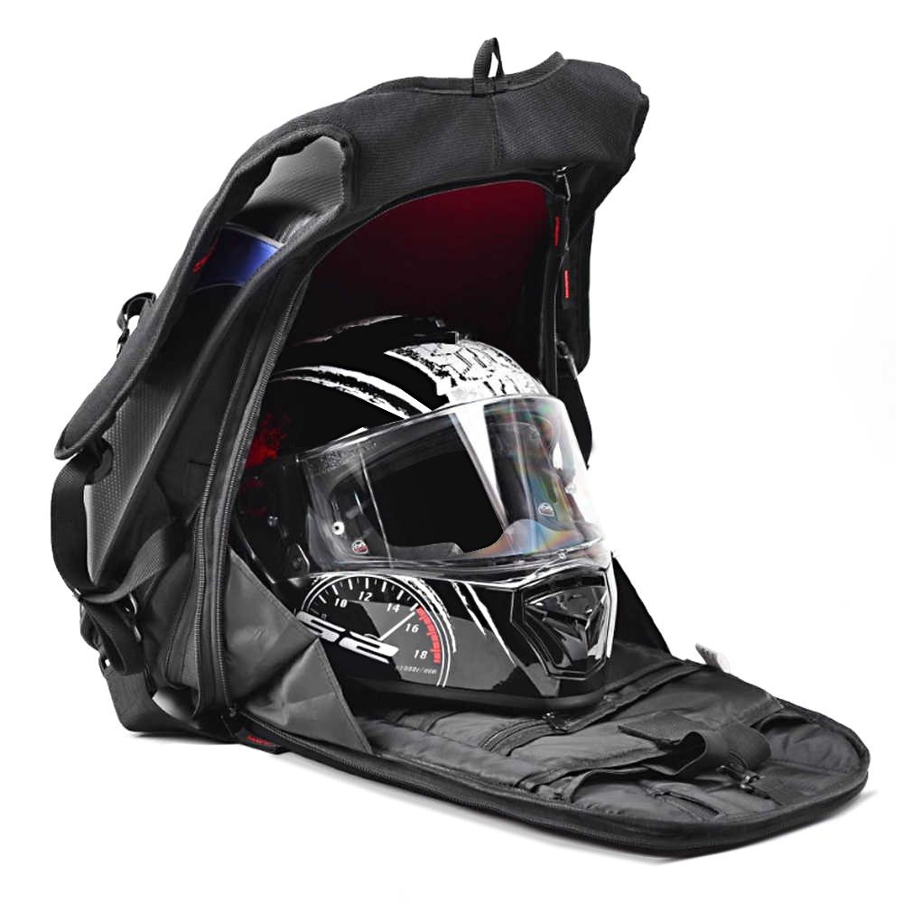 Bagtecs Rucksack Motorrad Hartschalen Rucksack # Carbon 30L neon gelb – Bild 3 von 3
