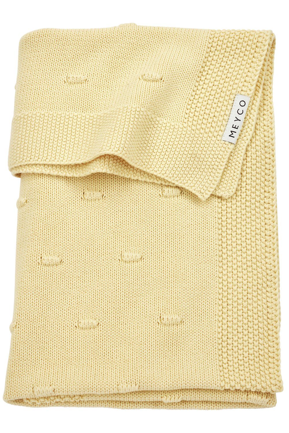 Babydecke Knots Soft Yellow, Meyco Baby, günstig online kaufen