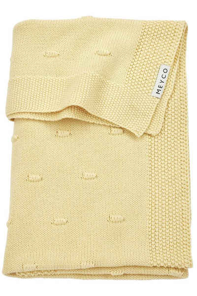 Babydecke Knots Soft Yellow, Meyco Baby, 75x100cm
