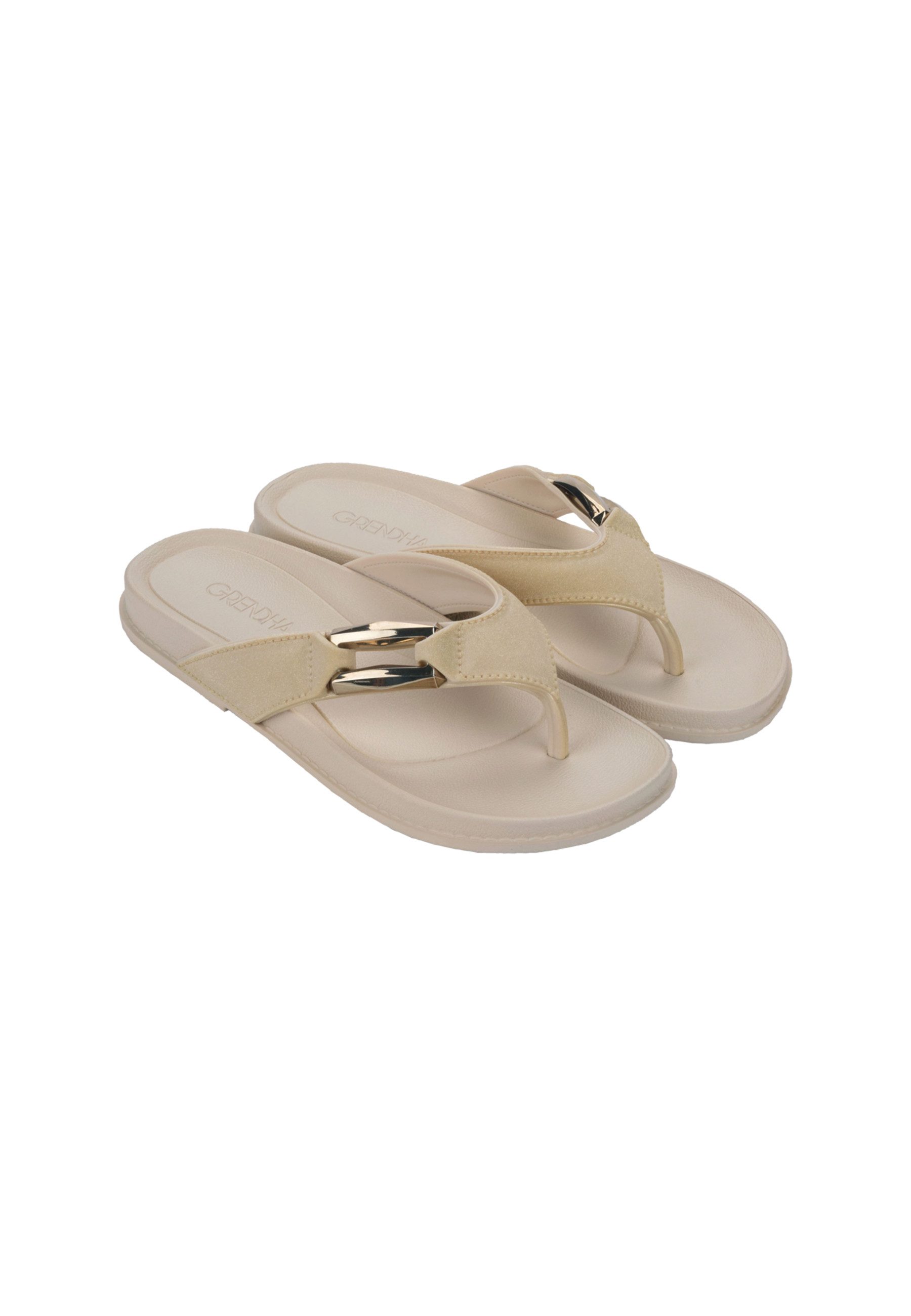 Grendha GRENDHA ESPLENDOR RAST AD - Zehentrenner / Flip Flop Zehentrenner Auffällige Metall-Applikation - bequeme Sohle
