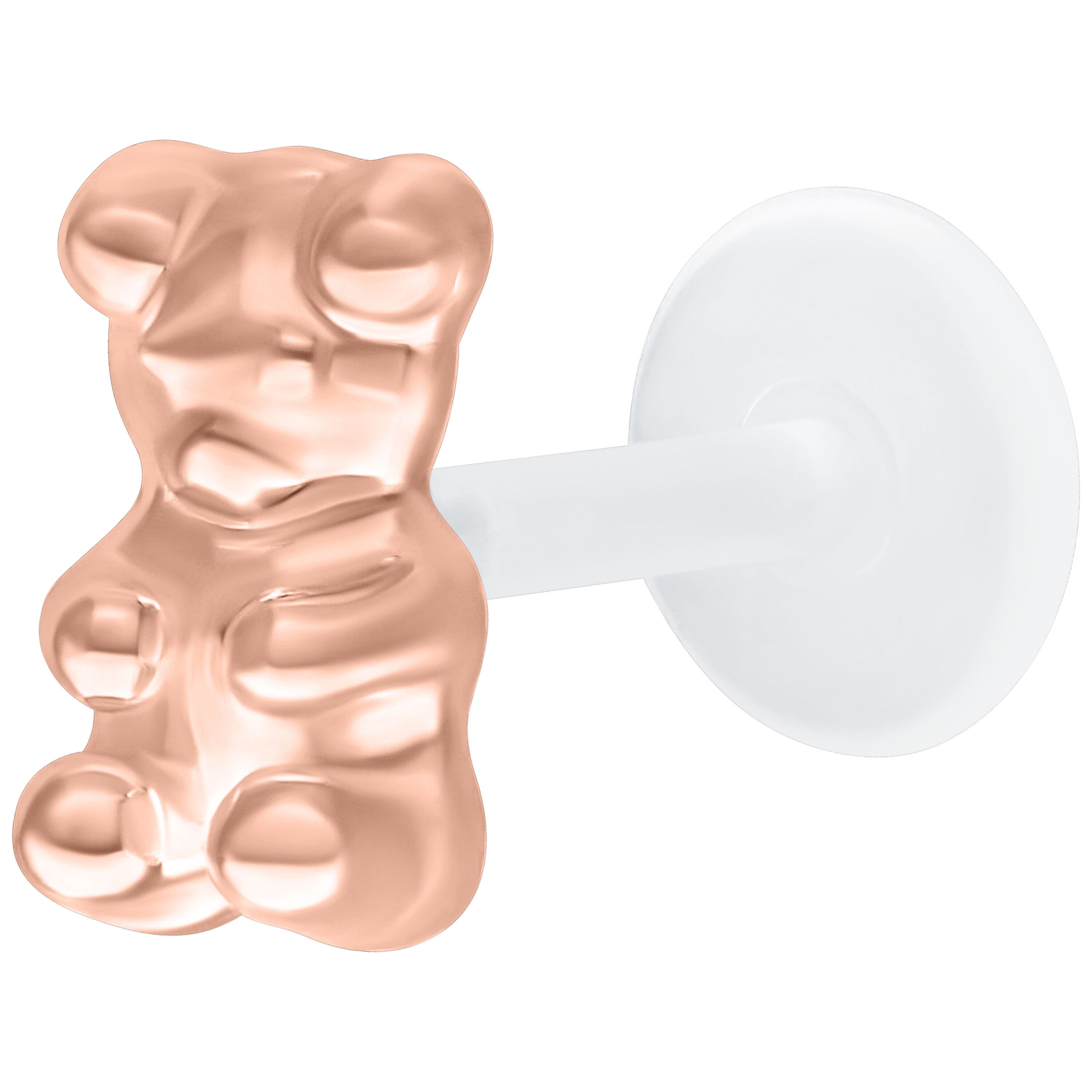 Piercing-Set Gummi Bear Push Fit Labret für Ohr, 1 Stück