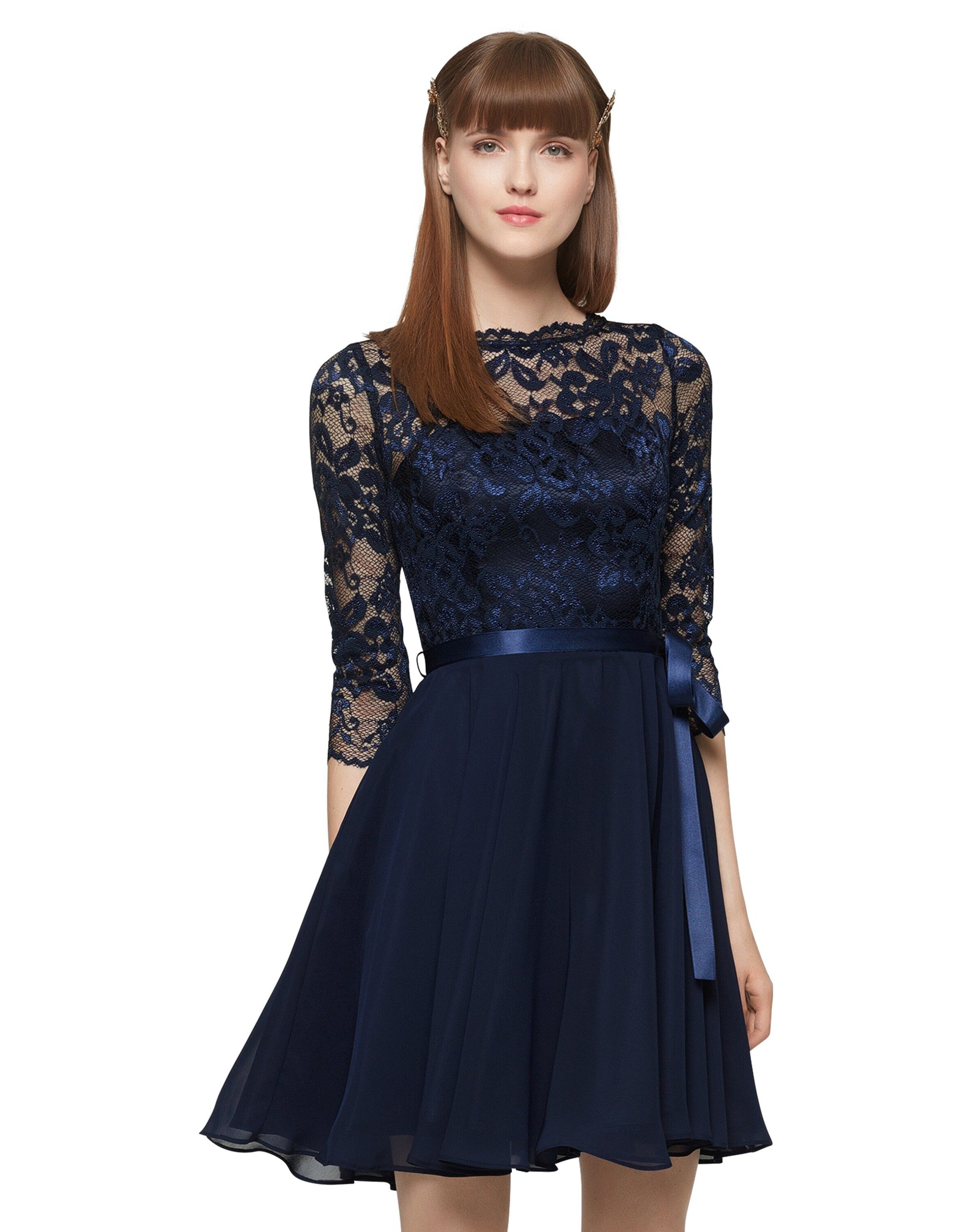 SWING Midikleid (1-tlg) Falten
