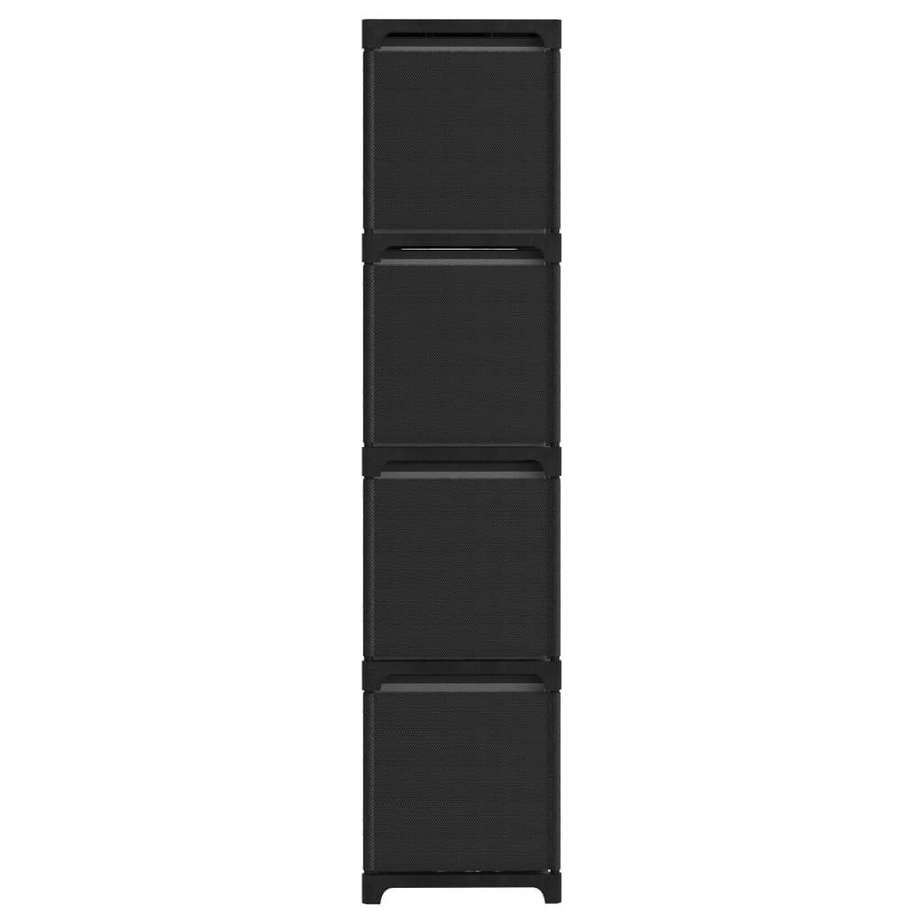 vidaXL 103x30x141 Boxen Stoff Schwarz Würfel-Regal Fächer mit cm Regal 12