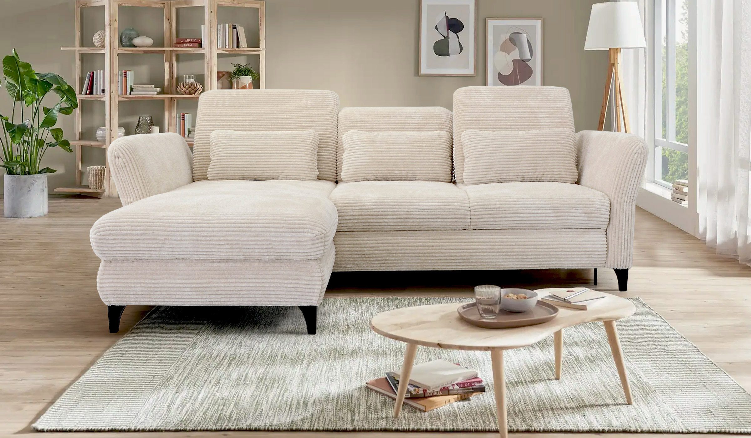 Hygger Möbelhaus Ecksofa Eva L-Form, B/T/H: günstig online kaufen