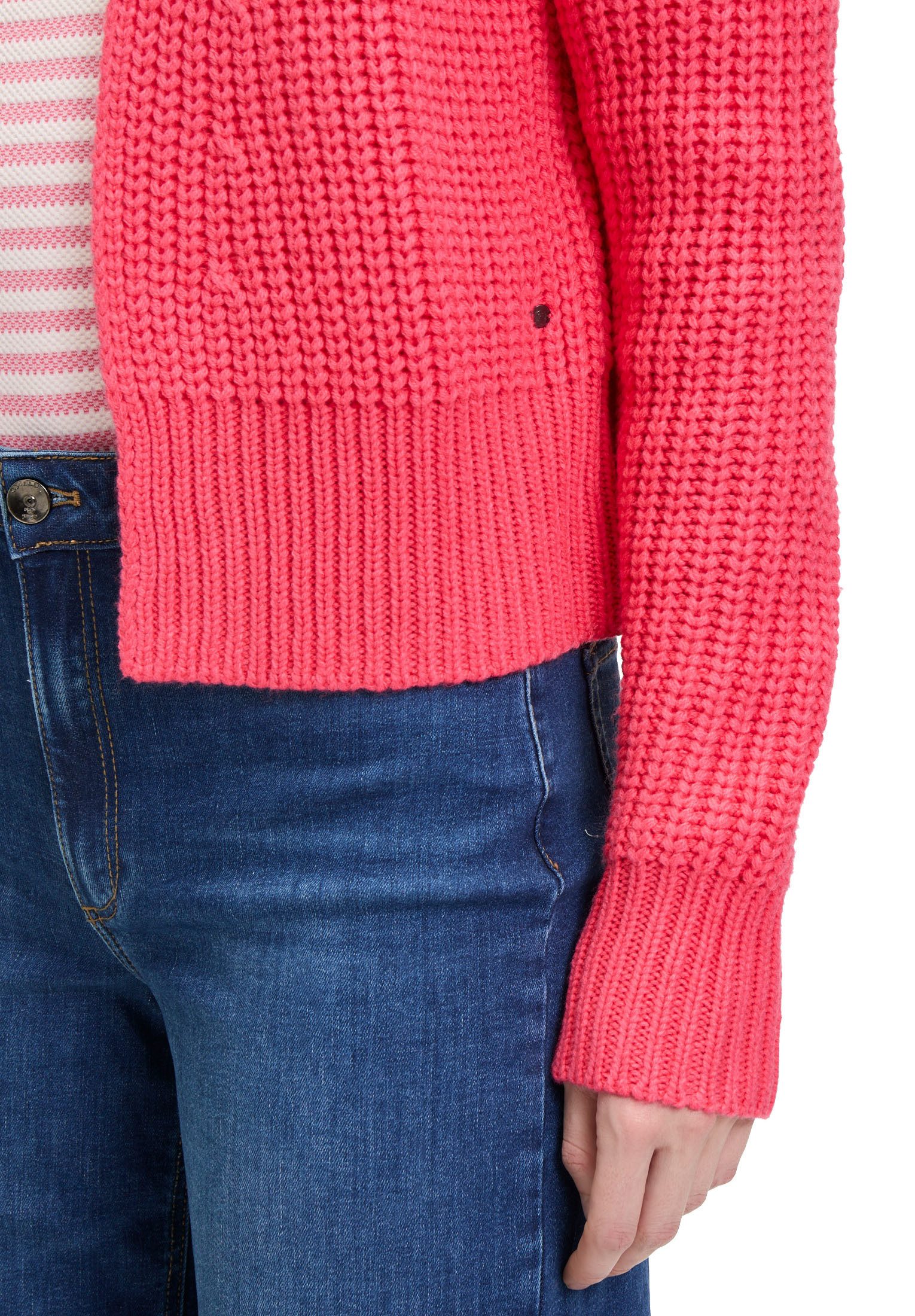 Betty&Co Strickjacke Damen ohne Verschluss (1-tlg) Rippbündchen