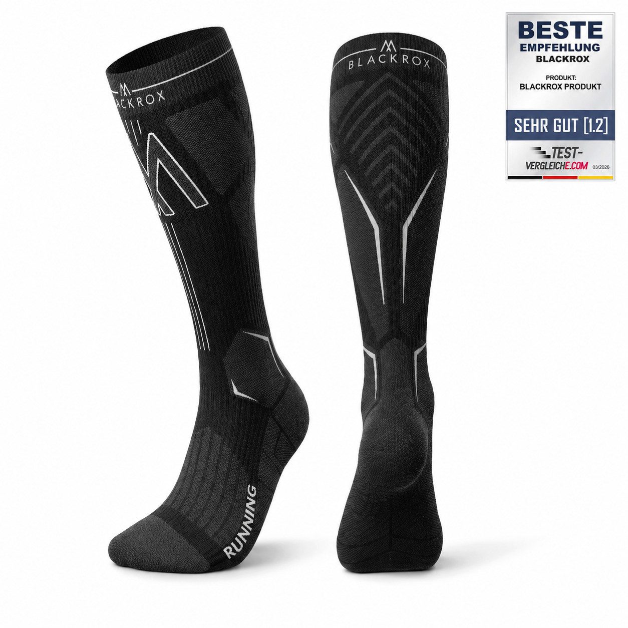 BLACKROX Kompressionsstrümpfe [Vergleichssieger 2026] Astropreform V1, Gr. S-XXL, Damen und Herren