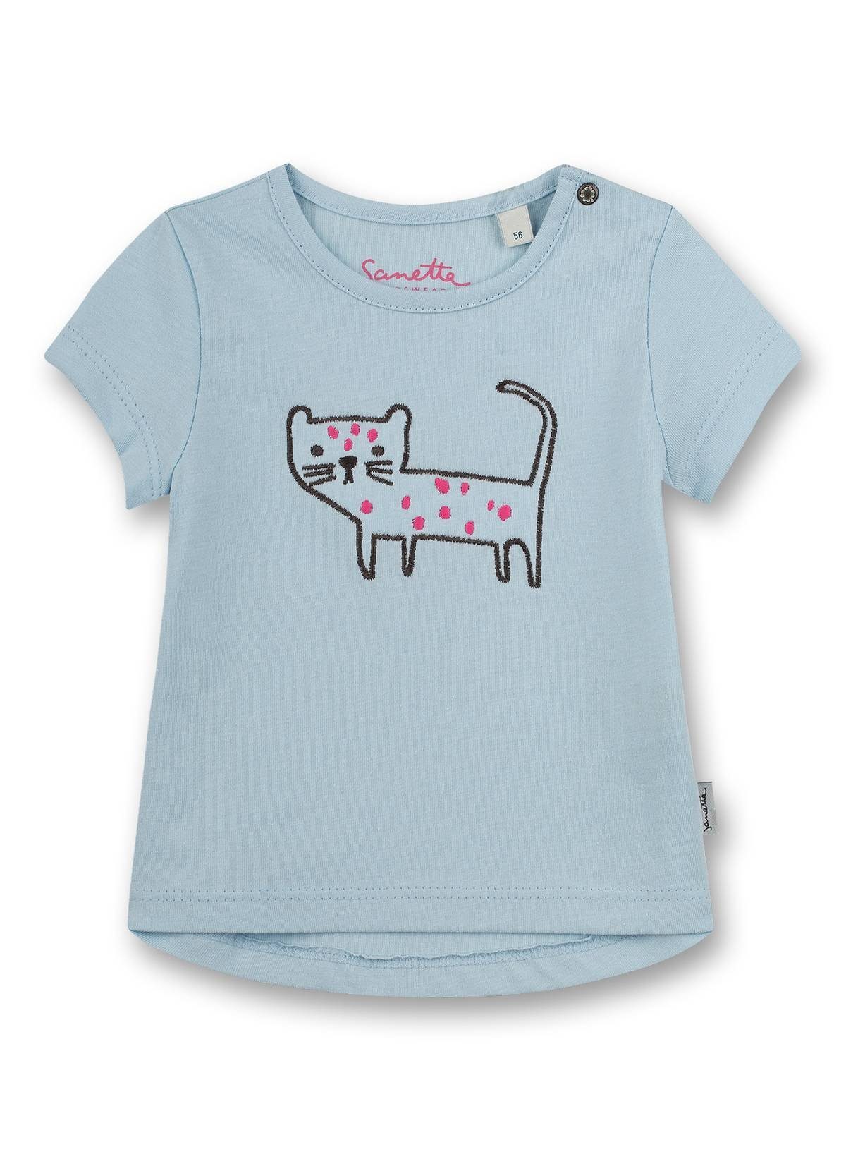 Sanetta T-Shirt Mädchen T-Shirt - Baby, Kurzarm, Rundhals Blau