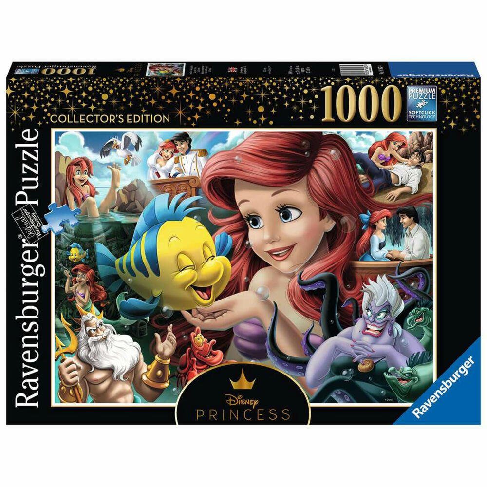 Ravensburger Puzzle Arielle die Meerjungfrau 1000 Teile, 1000 Puzzleteile, Altersempfehlung 14