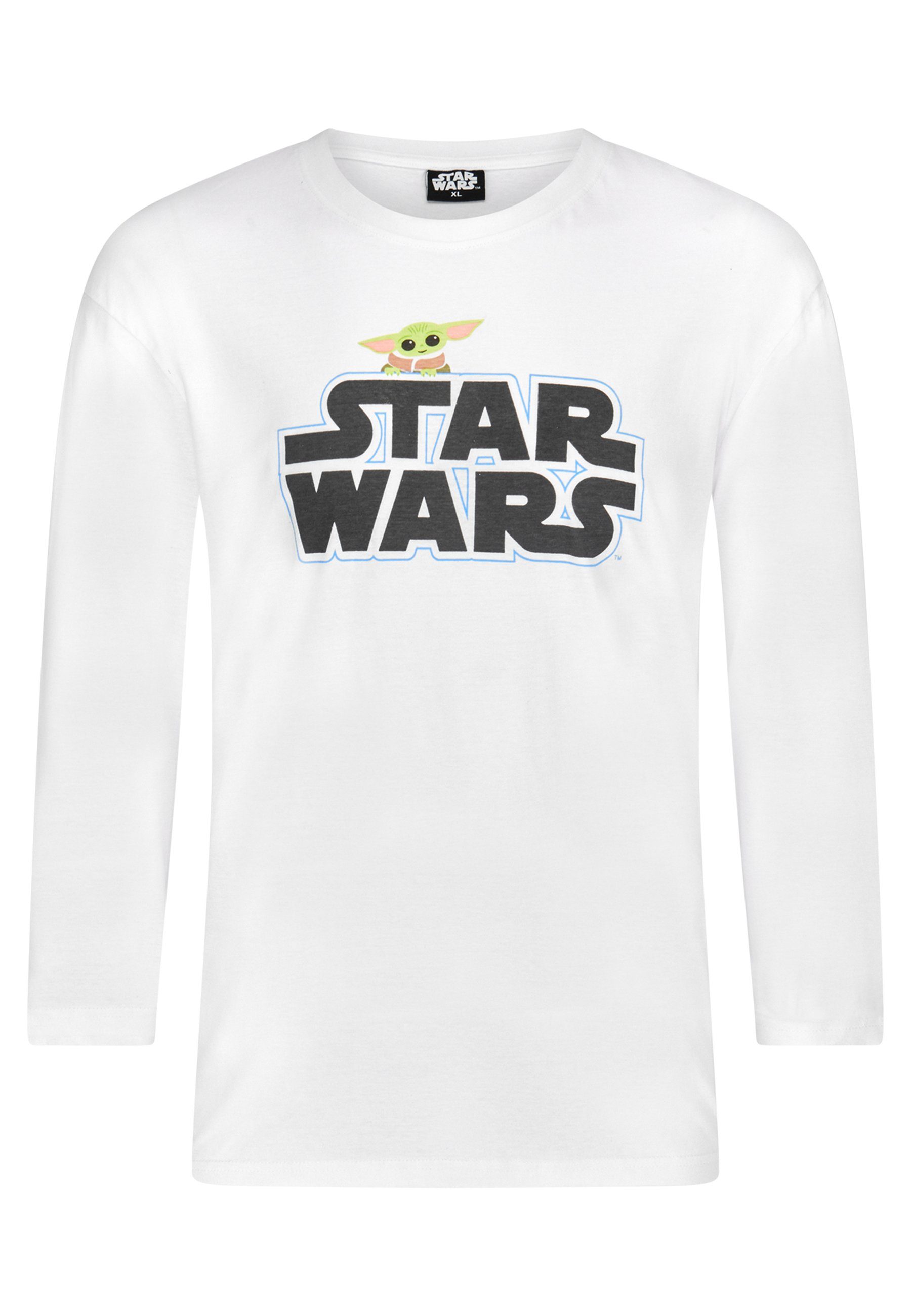 Star Wars Schlafanzug Star Wars Yoda Herren Schlafanzug Lang Pyjama-Set (2 tlg)