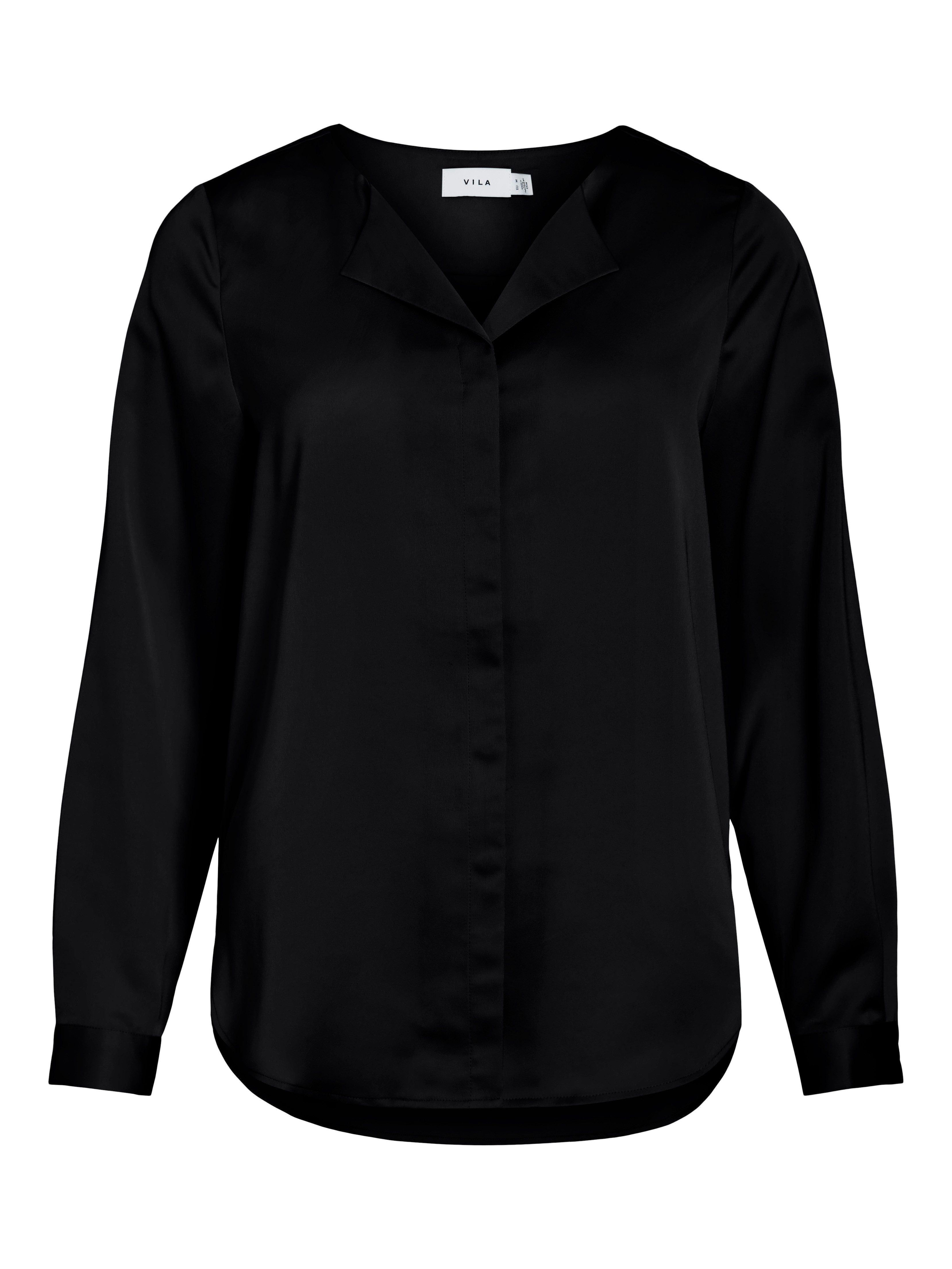 Hemdbluse VIELLETTE V-NECK L/S SATIN SHIRT - NOOS