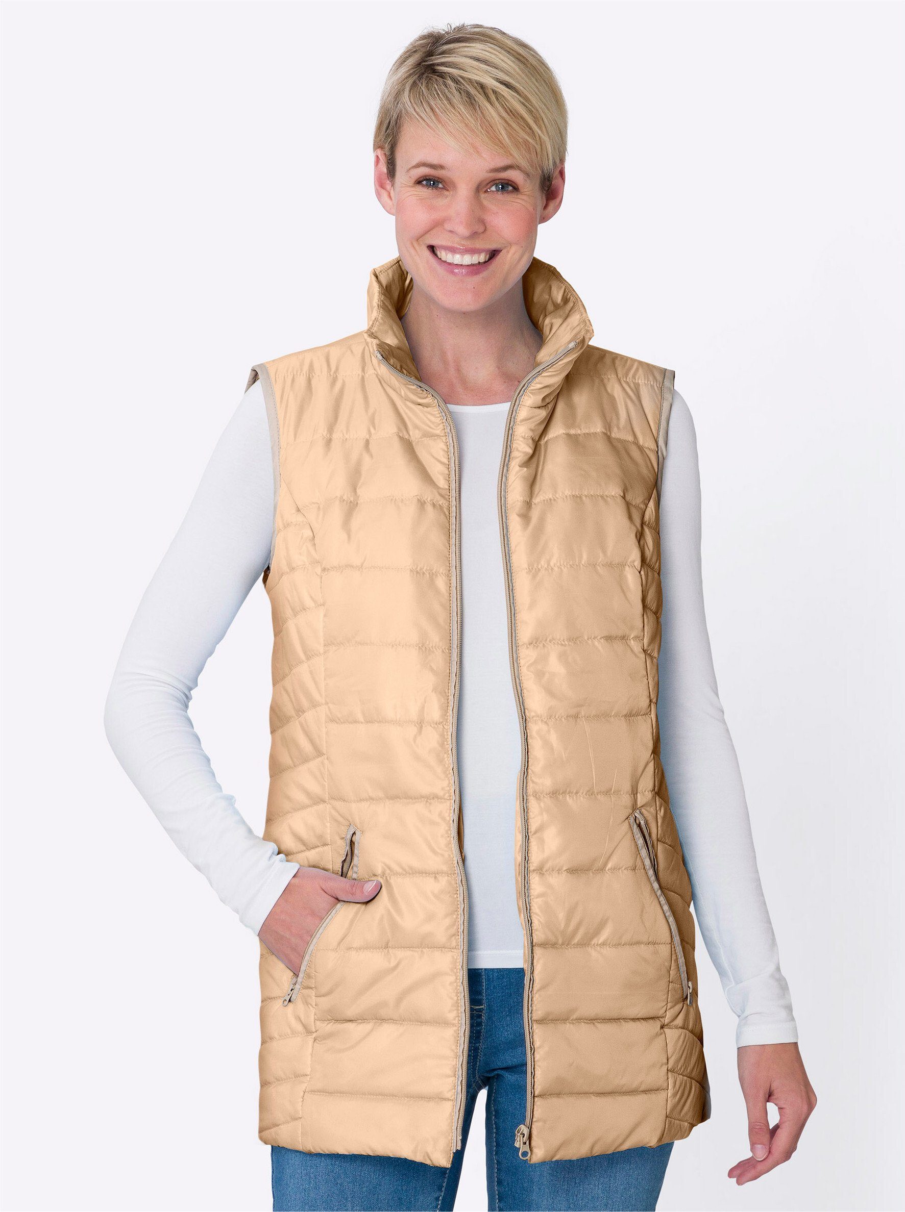 Sieh an! Jerseyweste Steppweste .