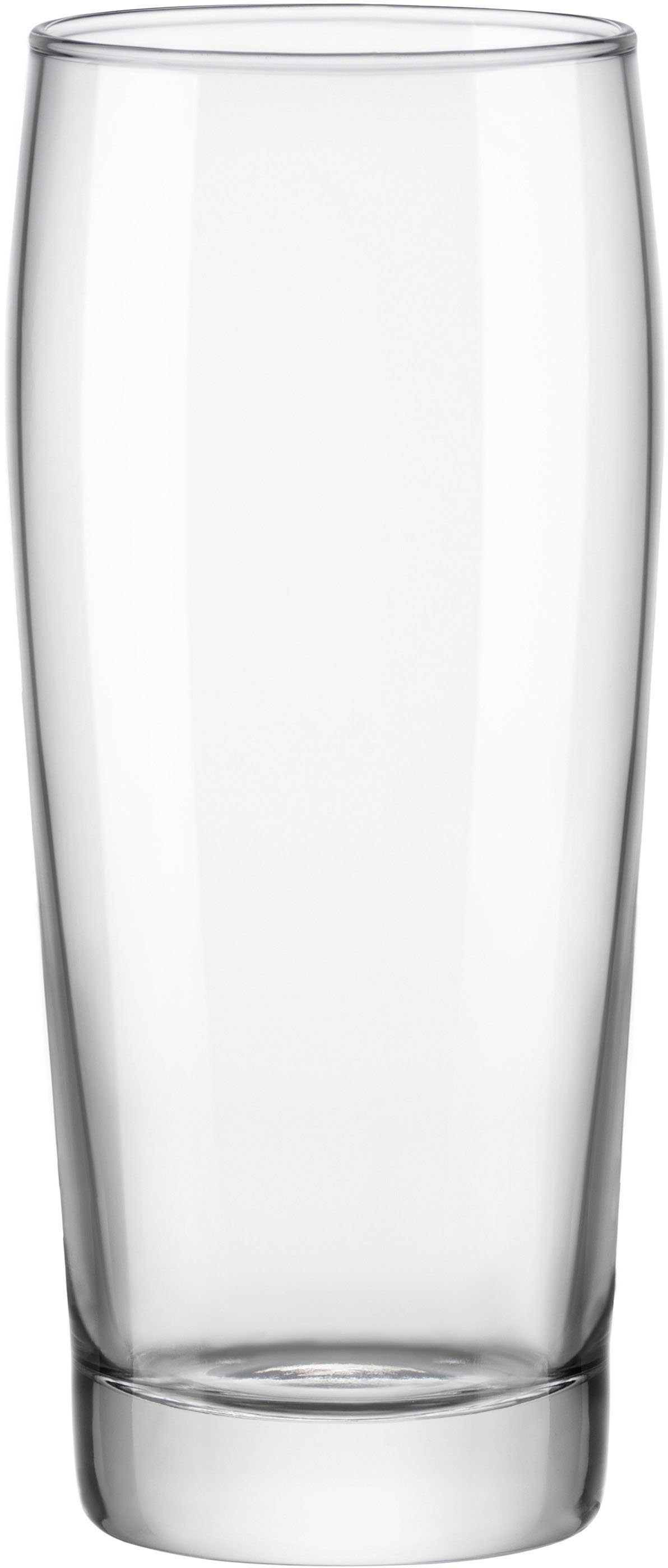 van Well Bierglas Willybecher, Glas, 0,25 L, geeicht, spülmaschinenfest, Gastronomiequalität, 12-tlg.