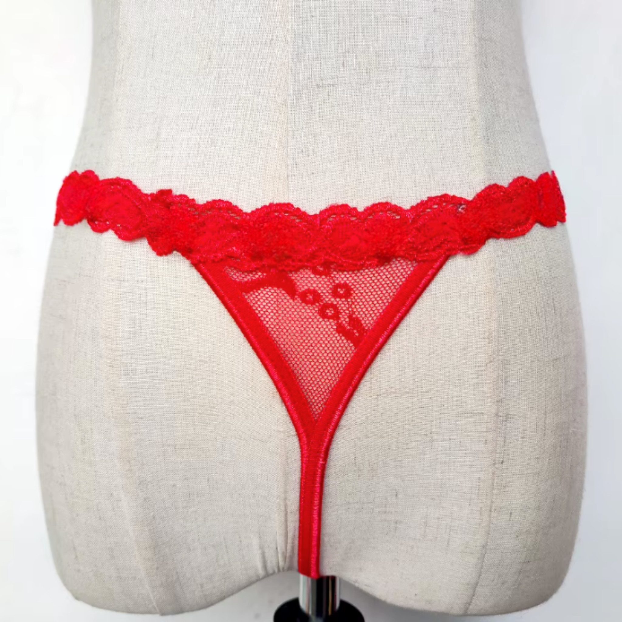 NEXORA Stringtanga Tanga, String, Damenunterwäsche, Spitzenstring, Dessous Onesize mit elastischem Bund, passt sich Ihrem Körper optimal an