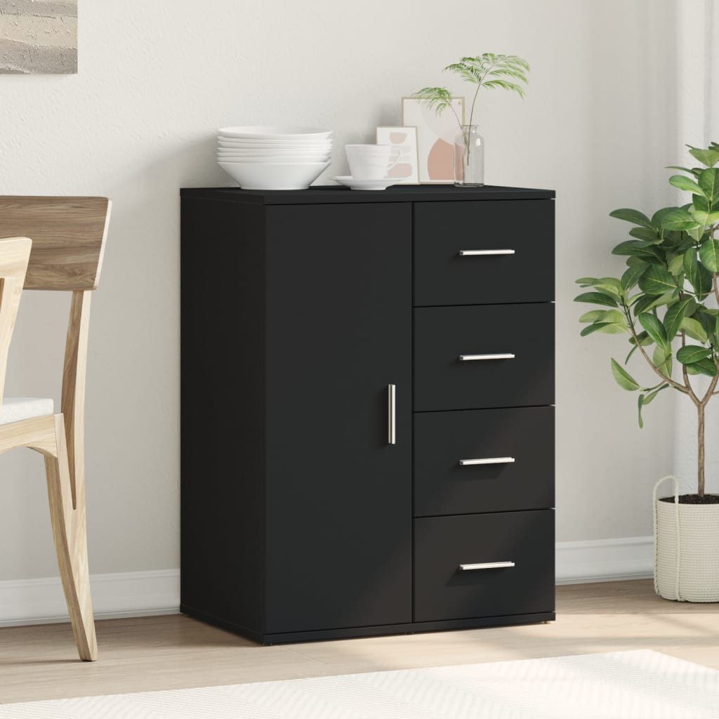 vidaXL Sideboard Sideboard Schwarz 59x39x80 cm günstig online kaufen