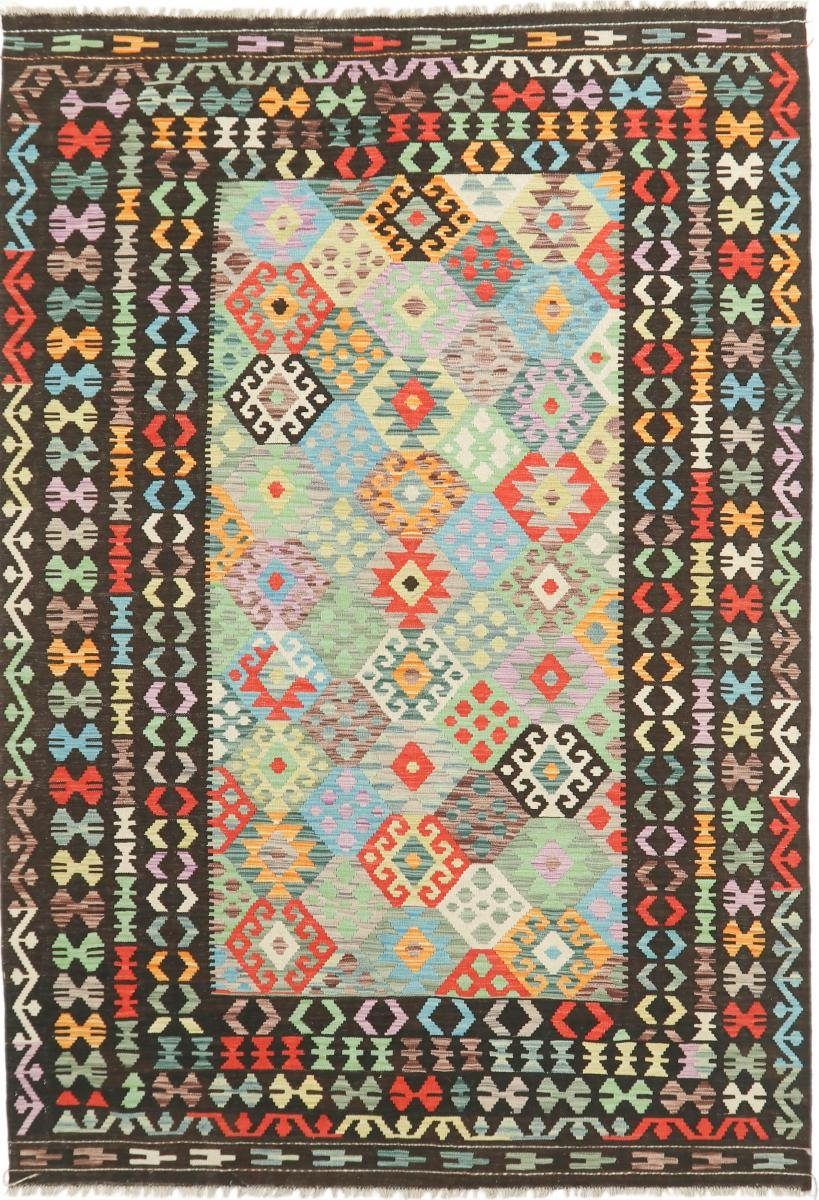 Orientteppich Kelim Afghan Heritage 200x292 Handgewebter Moderner Orientteppich, Nain Trading, rechteckig, Höhe: 3 mm | Kurzflor-Teppiche