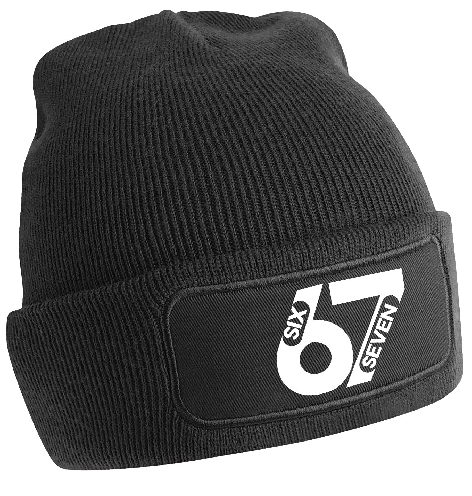 MyDesign24 Strickmütze mit 67 print Six seven Mütze Wintermütze i774 günstig online kaufen
