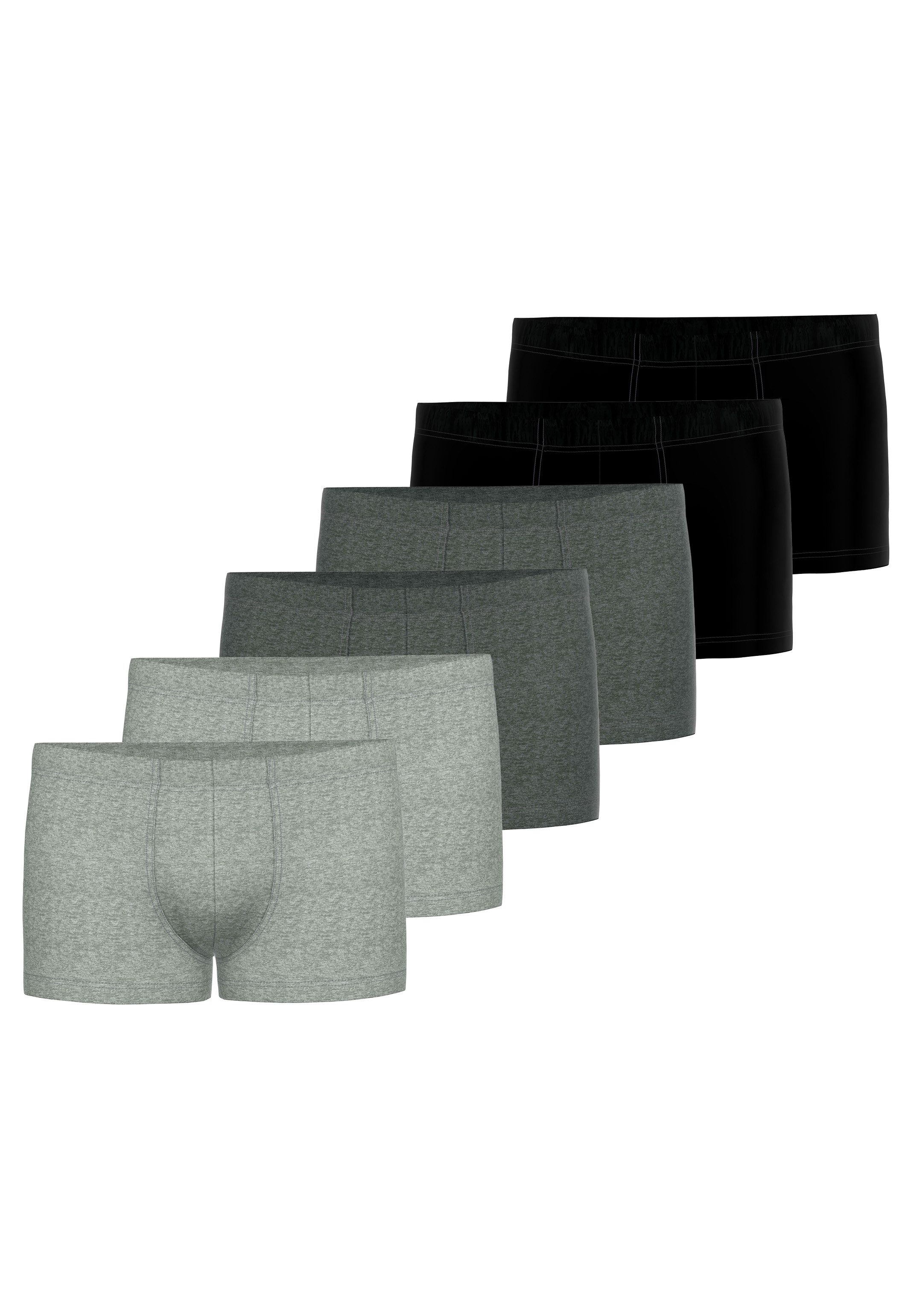 seidensticker Retro Boxer 6er Pack Pur (Spar-Set, 6-St) Retro Short / Pant - Baumwolle - ohne Eingriff - Atmungsaktiv
