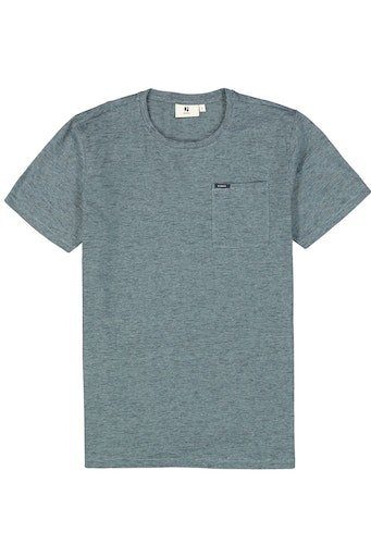 green Garcia (1-tlg) greyish Brusttasche T-Shirt mit