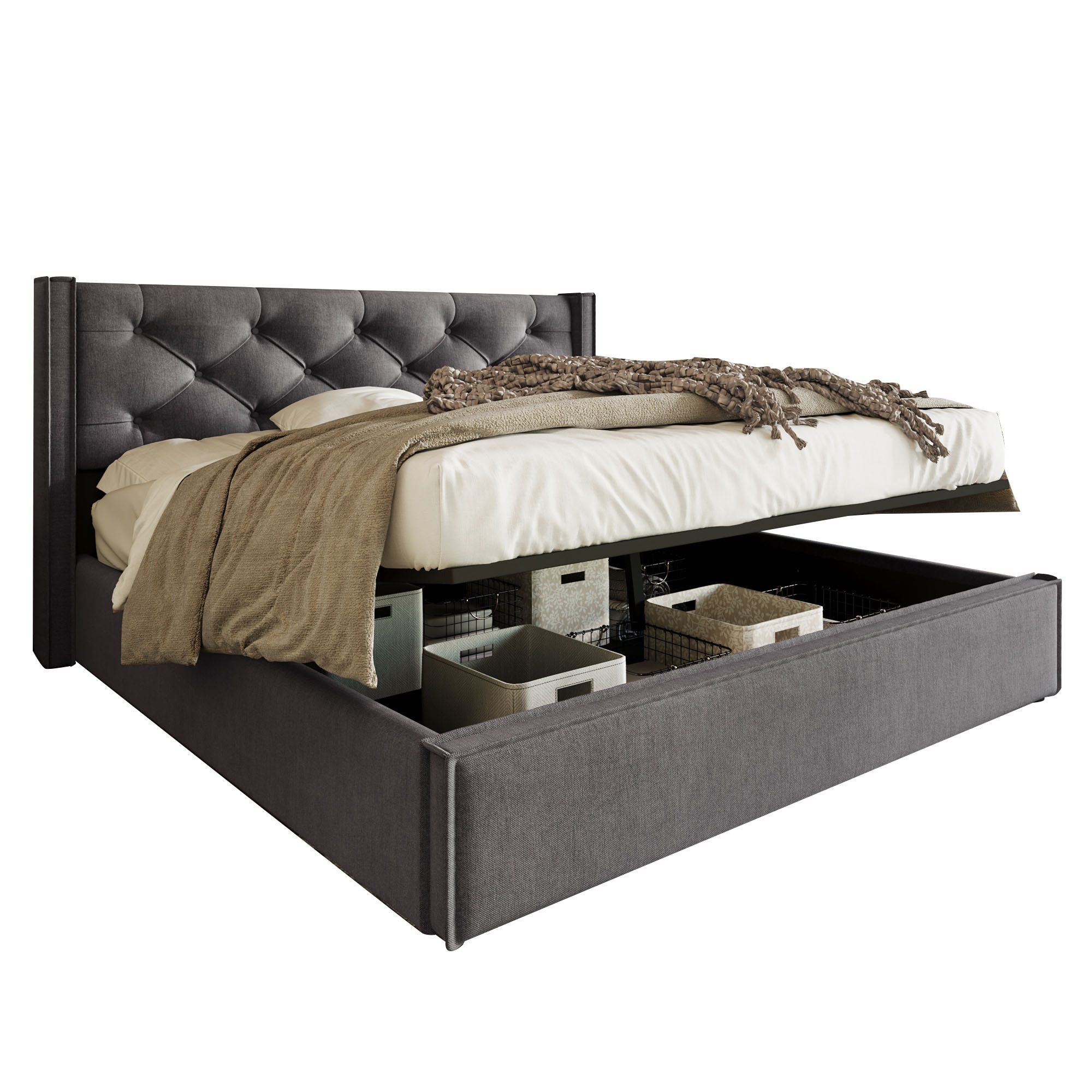PHOEBE CAT Boxspringbett (Polsterbett Doppelbett 140x200 günstig online kaufen