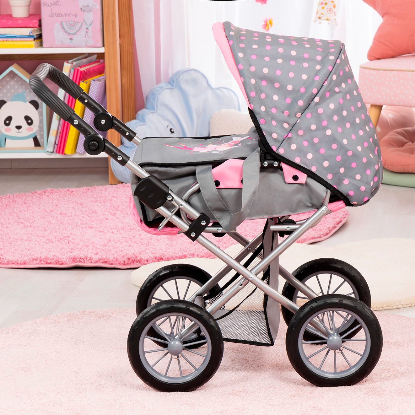 Bayer Kombi-Puppenwagen City Star, Fee, mit Wickeltasche