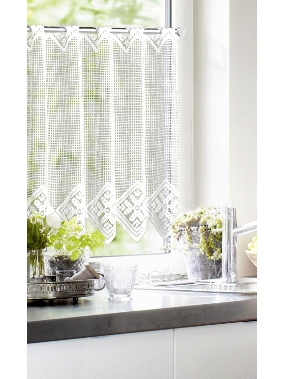 Neusser Collection Gardine Neusser Collection Cafehausgardine Stickmuster