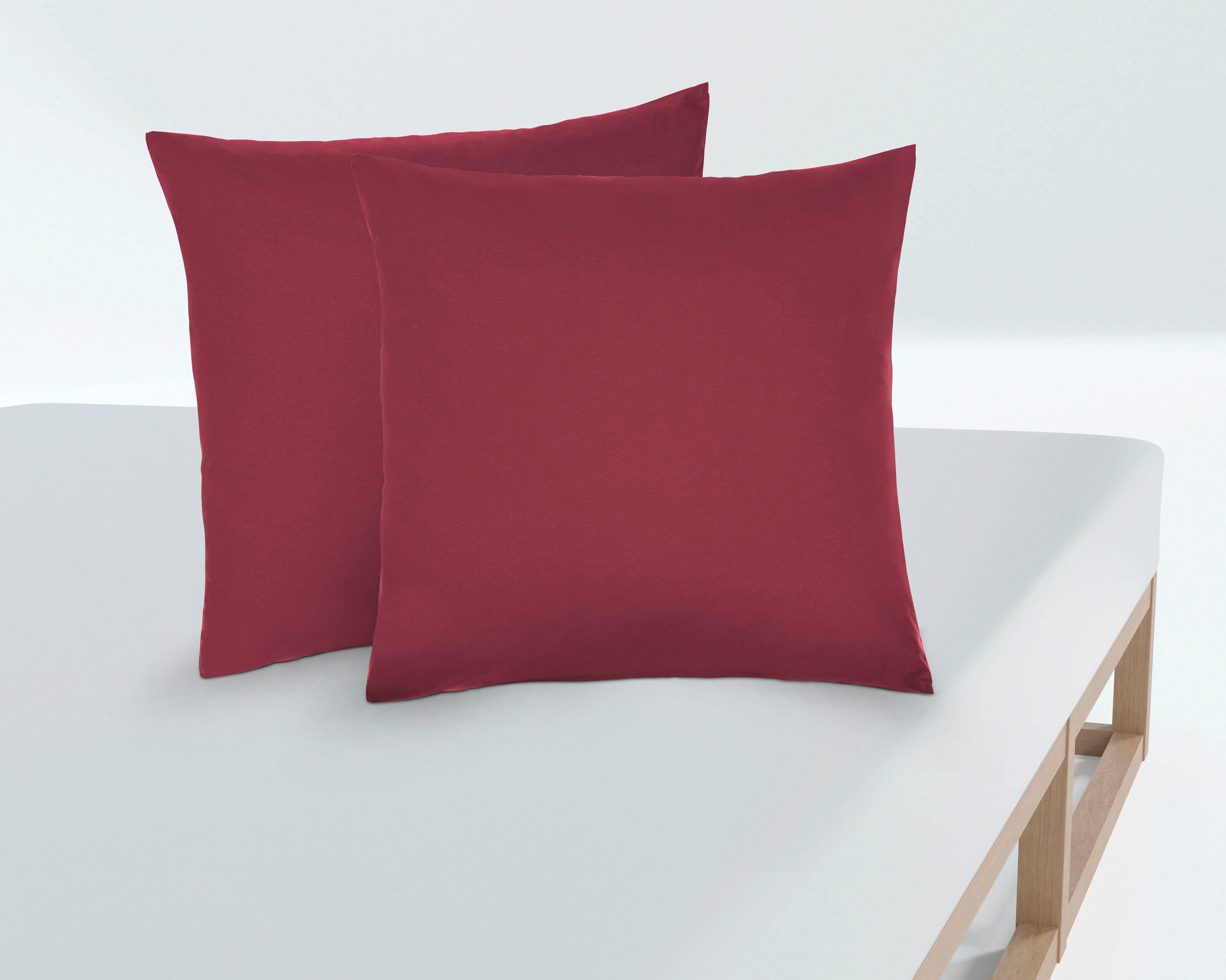 Biberna Kissenbezug Michi Feinjersey mit Reißverschluss, (2 Stück), verschi günstig online kaufen