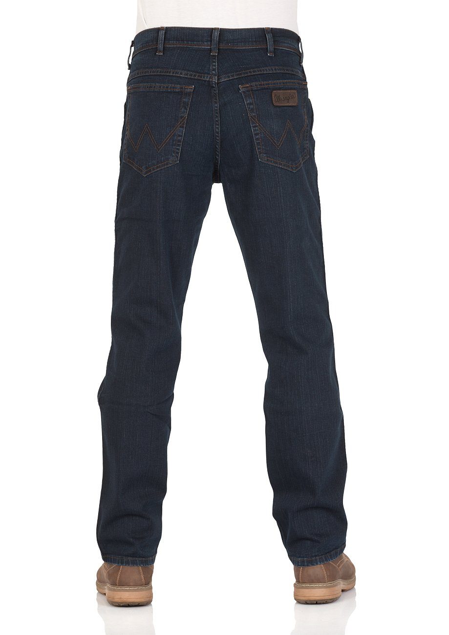 Wrangler Straight-Jeans Texas mit blue black Stretchanteil (W12175001) Jeanshose