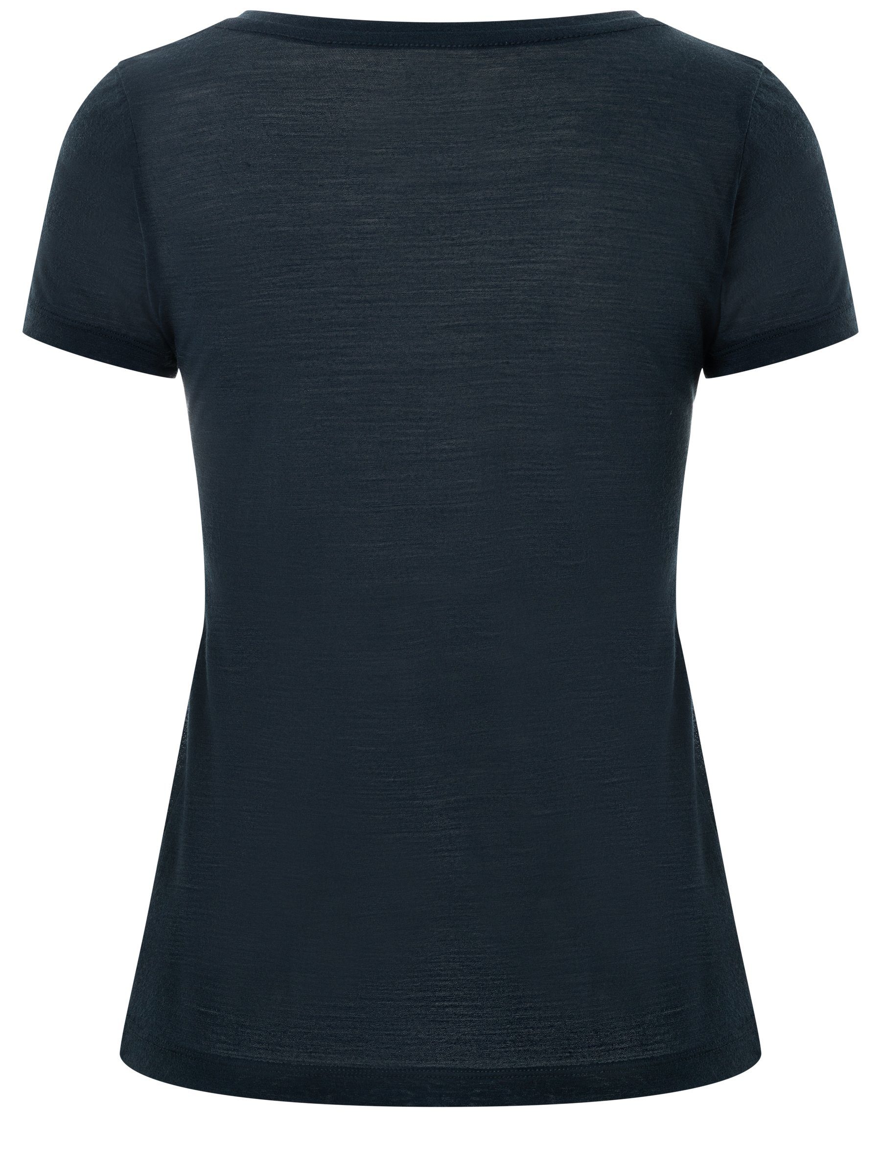 W Merino-Materialmix NECK V SUPER.NATURAL Blueberry funktioneller Baselayer Funktionsshirt SIERRA140 Merino