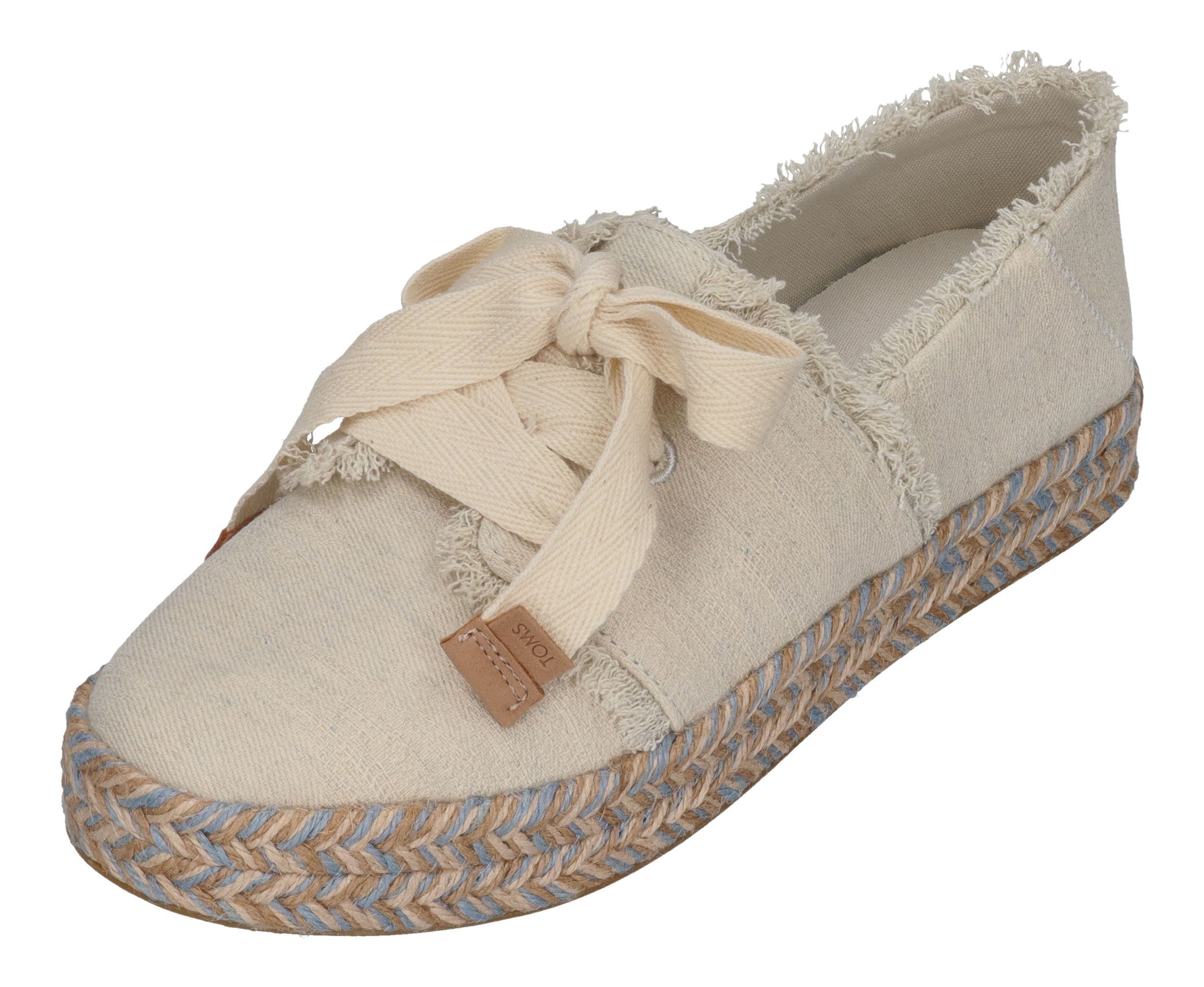 TOMS CAROLINA LACE UP Espadrille White Onyx